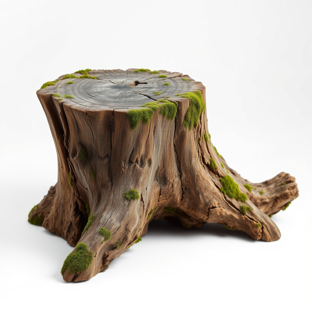 Realistic Tree Stump with Moss Model Pack Low-poly 3D model_2