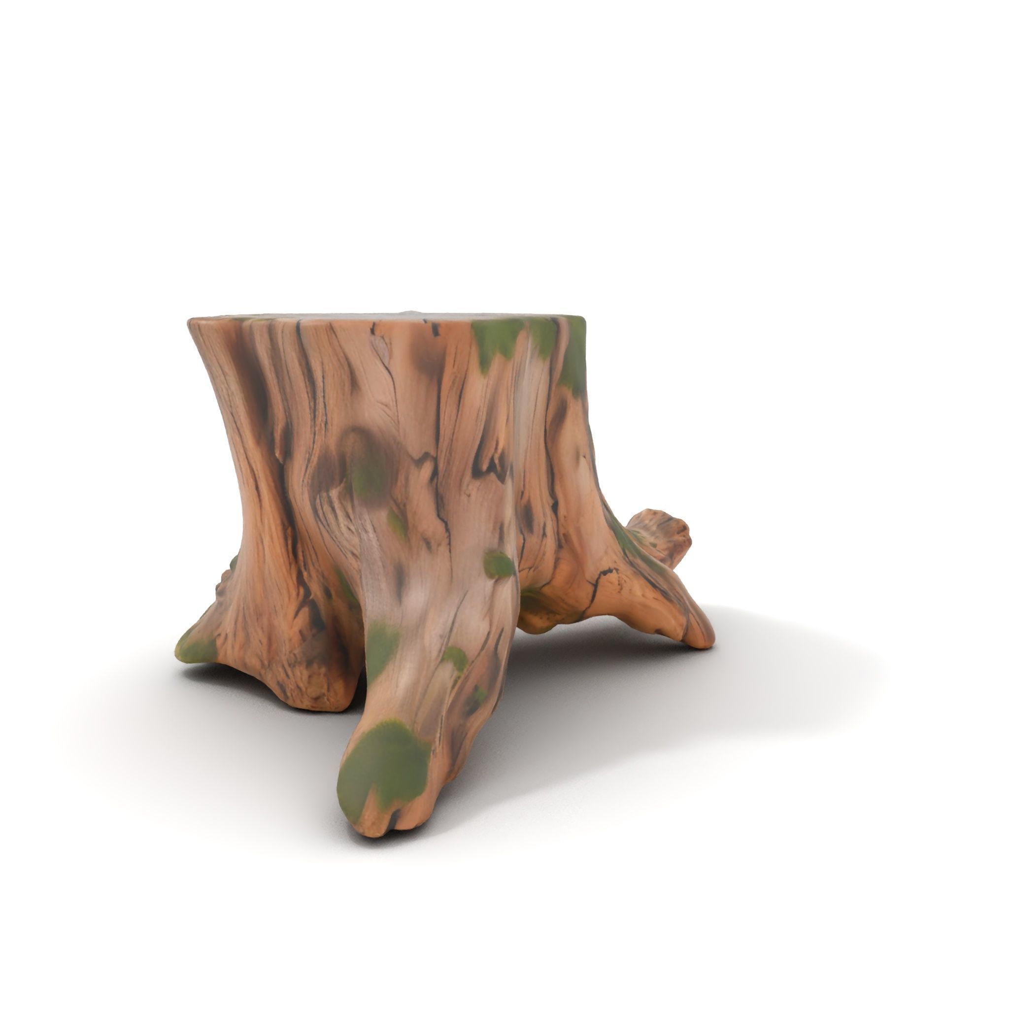 Realistic Tree Stump with Moss Model Pack Low-poly 3D model_15