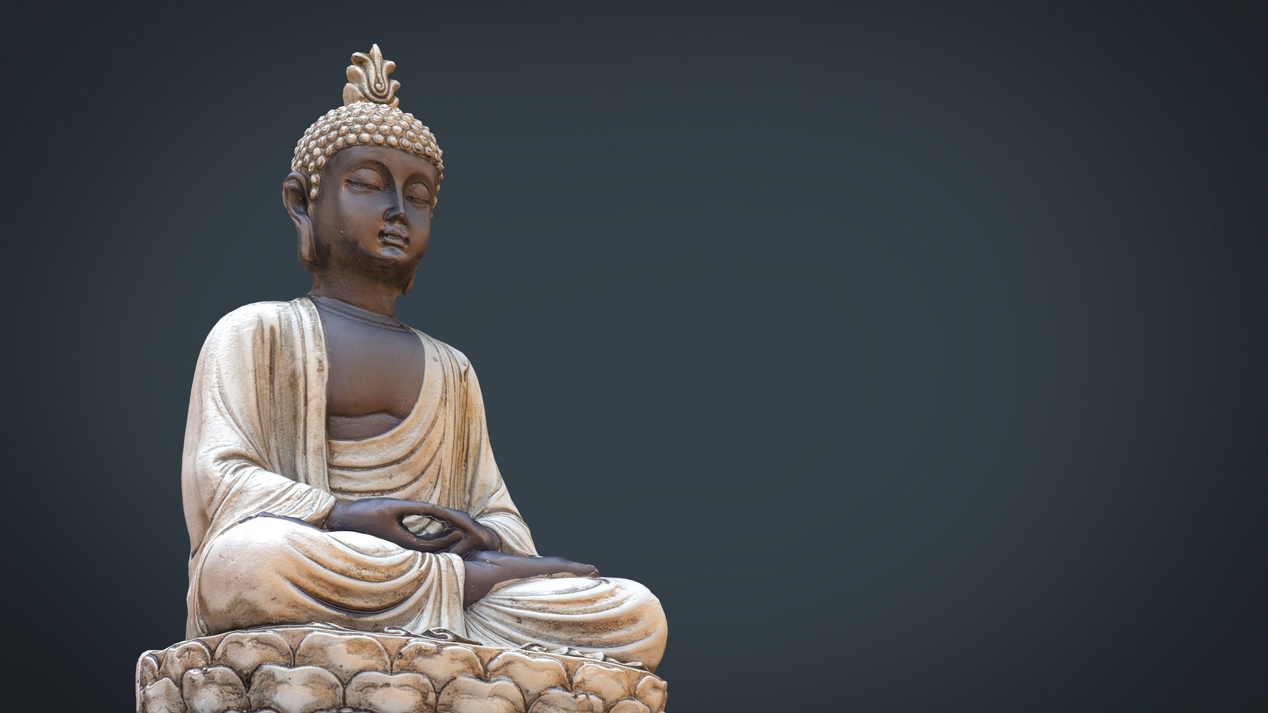 BUDDHA statue Low-poly 3D model_2