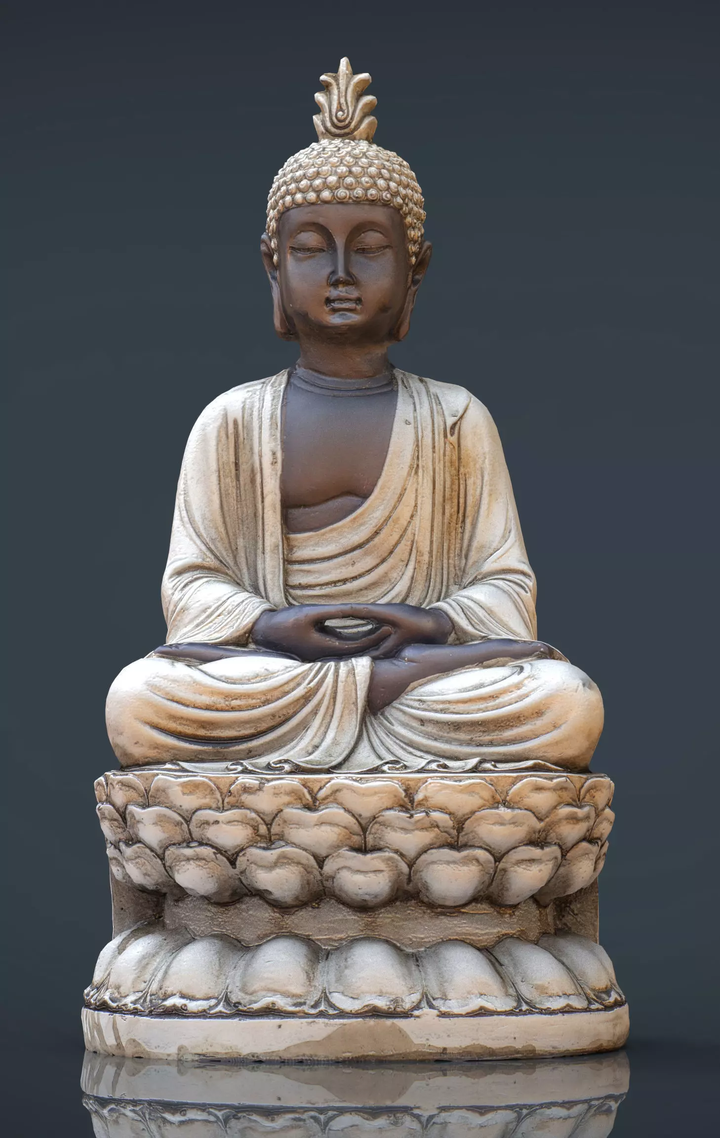 BUDDHA statue Low-poly 3D model_0