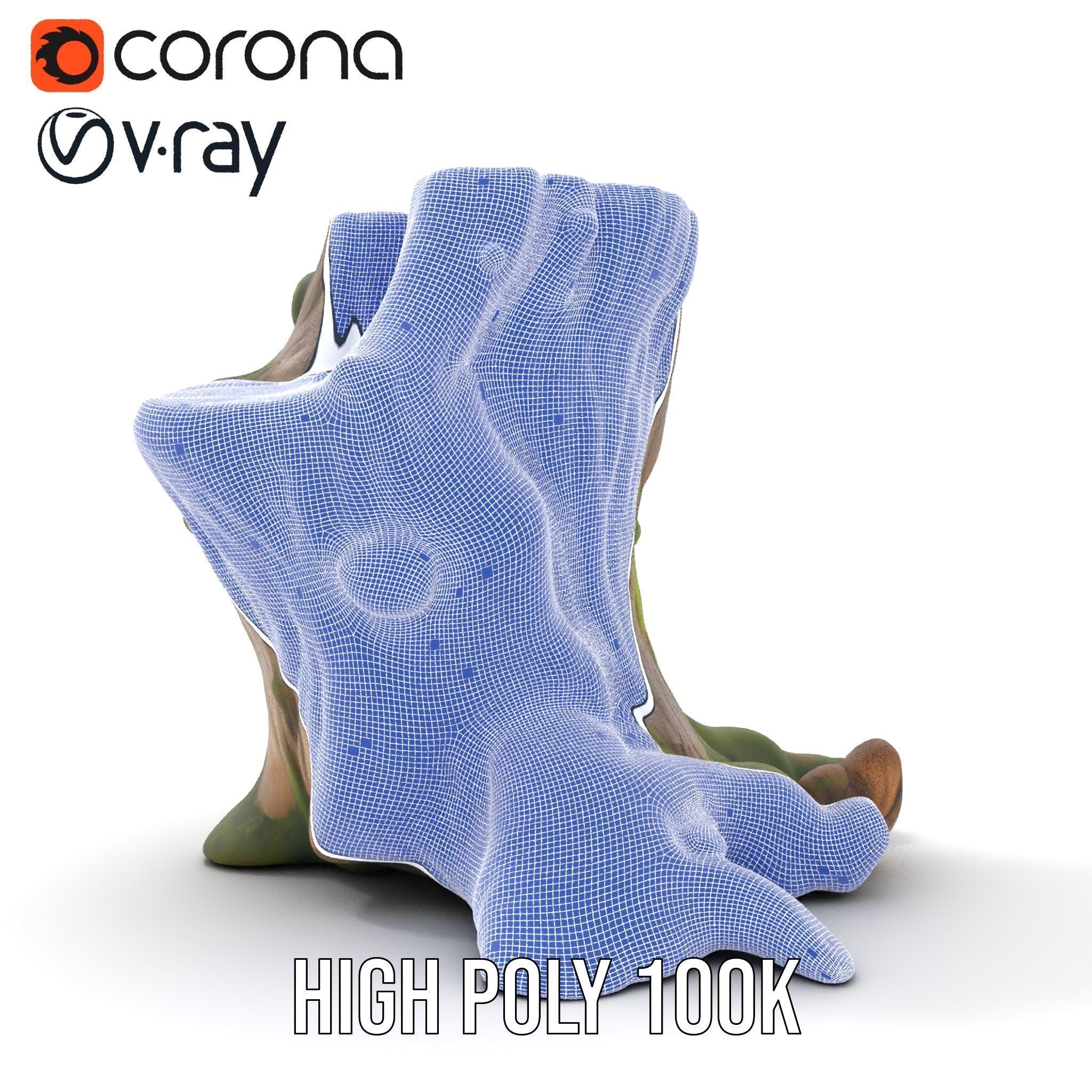 Realistic Mossy Tree Stump Model Pack Low-poly 3D model_33