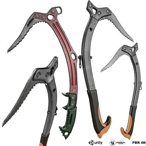 Ice Axe And Crowbar  Pack Low-poly 3D model