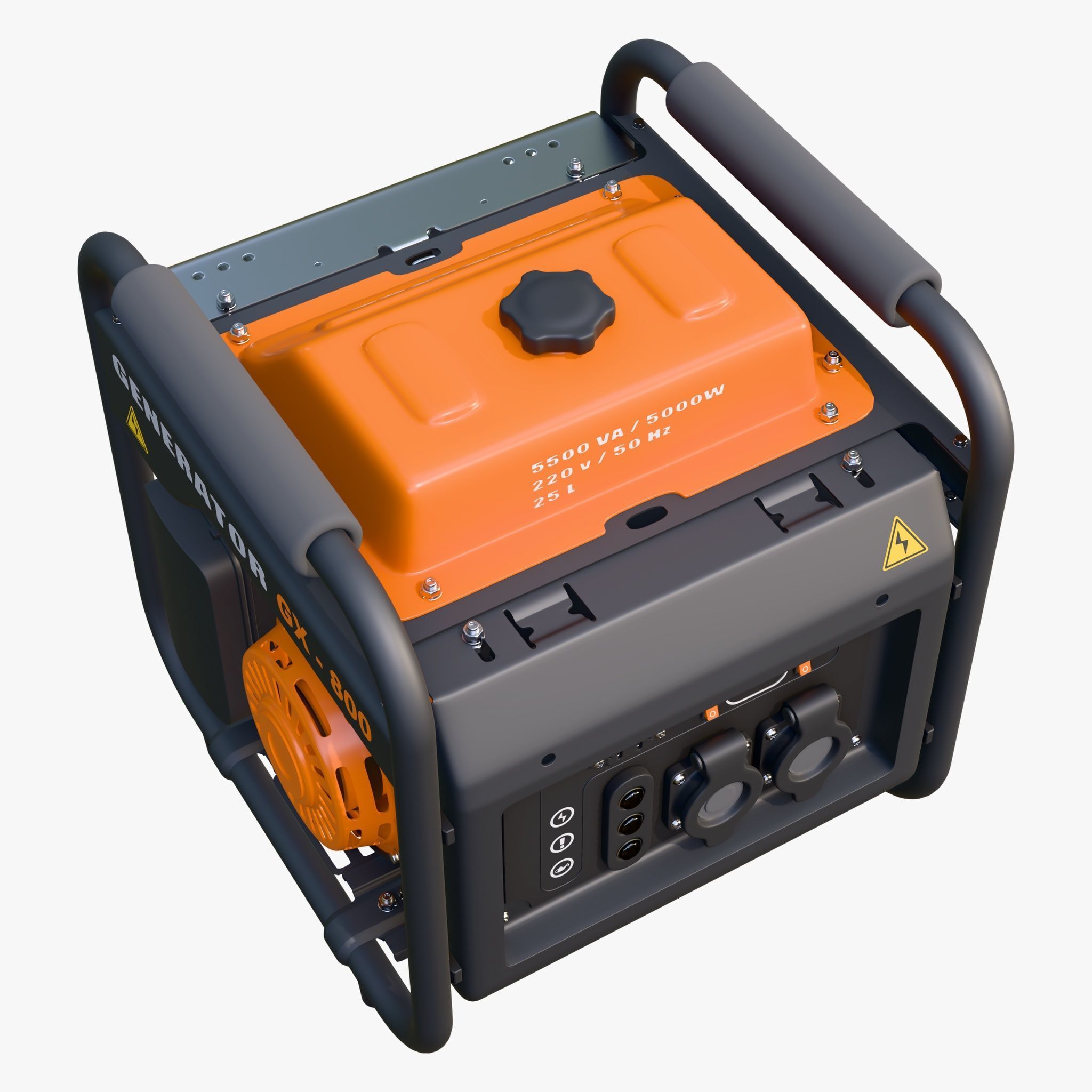 Portable Power Electric Generator GX800 3D model_2