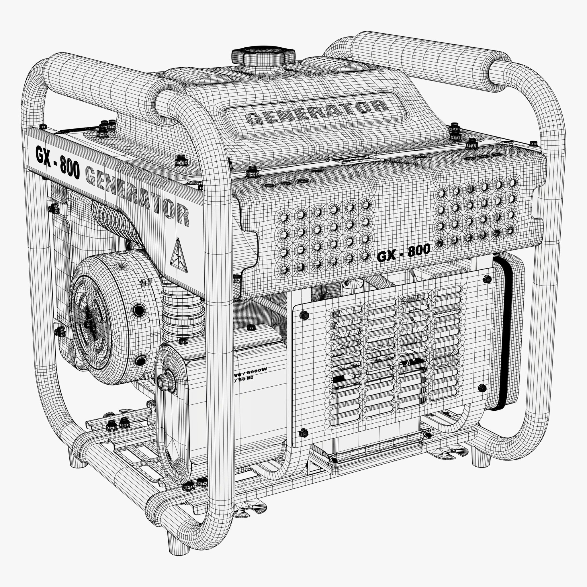 Portable Power Electric Generator GX800 3D model_13