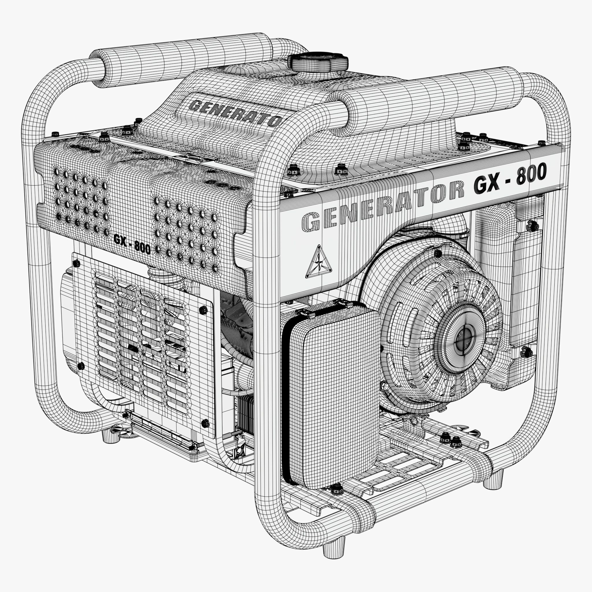Portable Power Electric Generator GX800 3D model_15