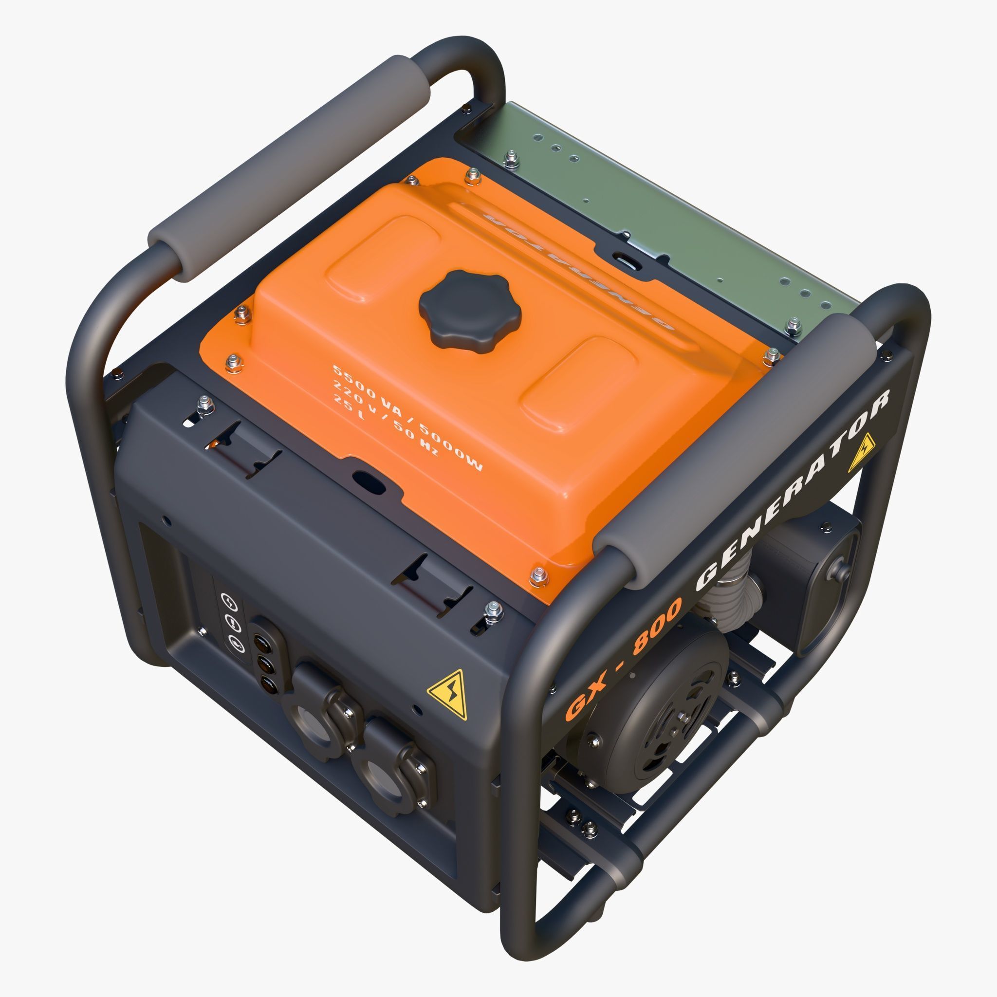 Portable Power Electric Generator GX800 3D model_3
