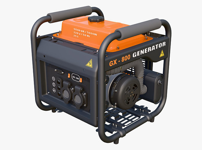 Portable Power Electric Generator GX800 3D model