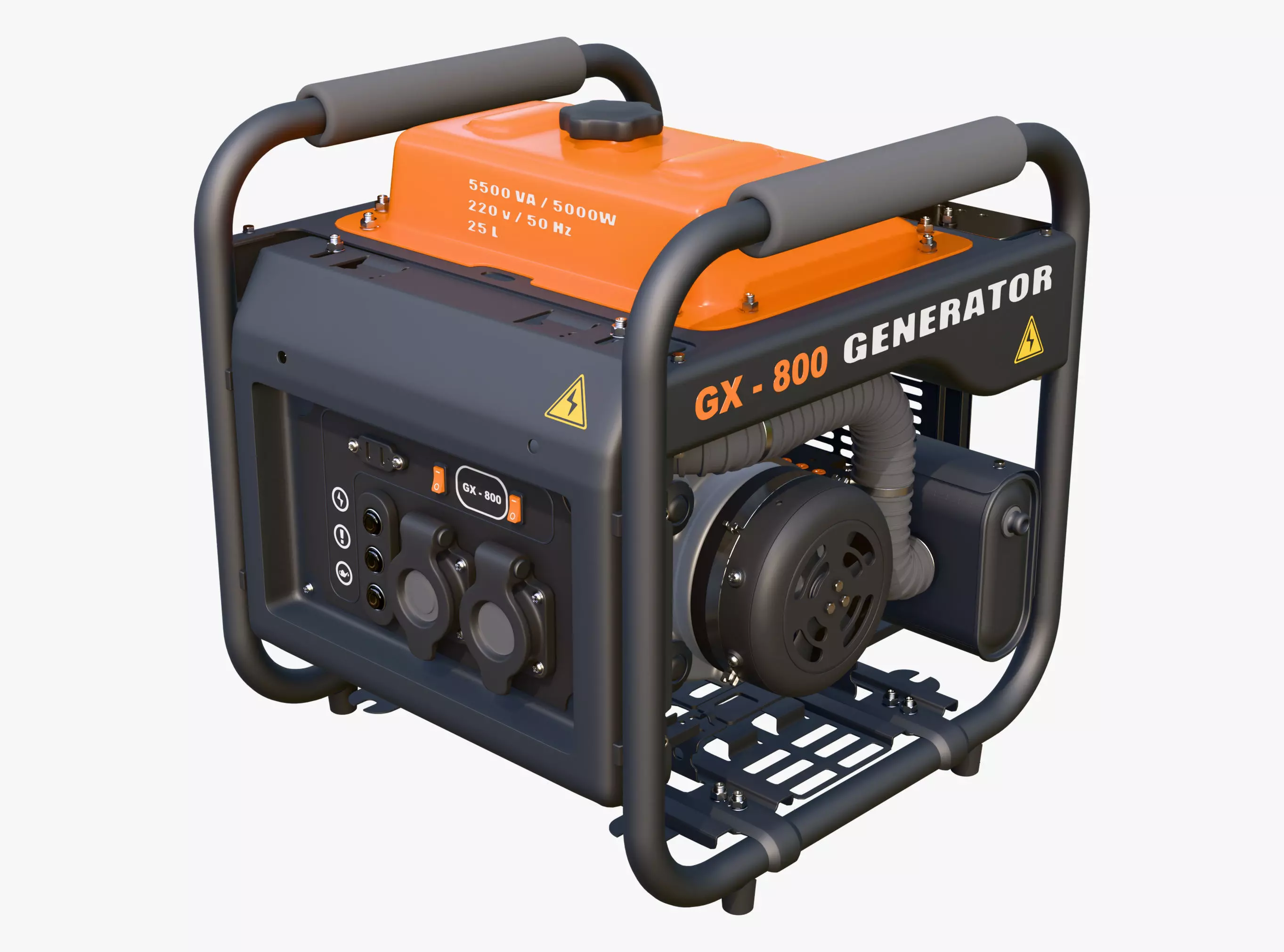 Portable Power Electric Generator GX800 3D model_0