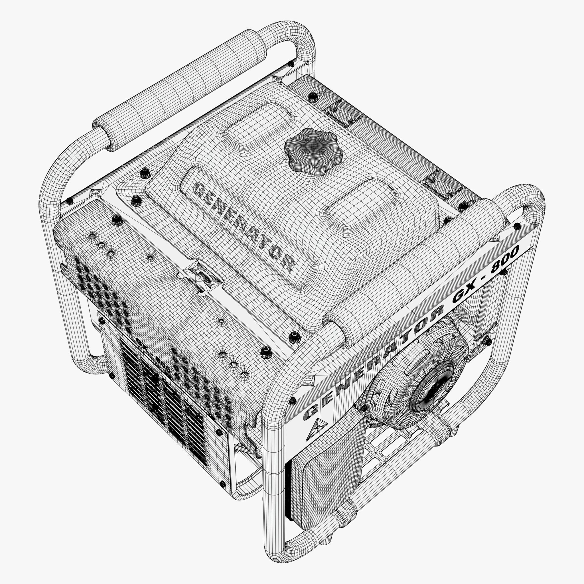 Portable Power Electric Generator GX800 3D model_14