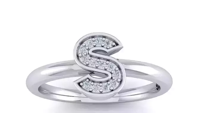 Alphabet ring letter S