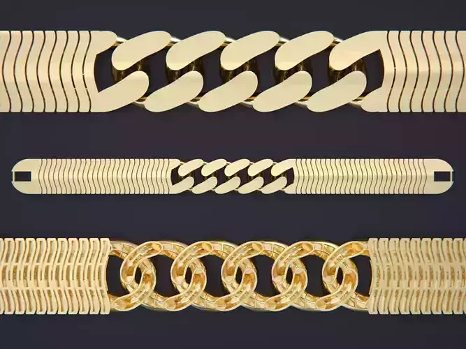 Snake Cuban Link Chain Bracelet