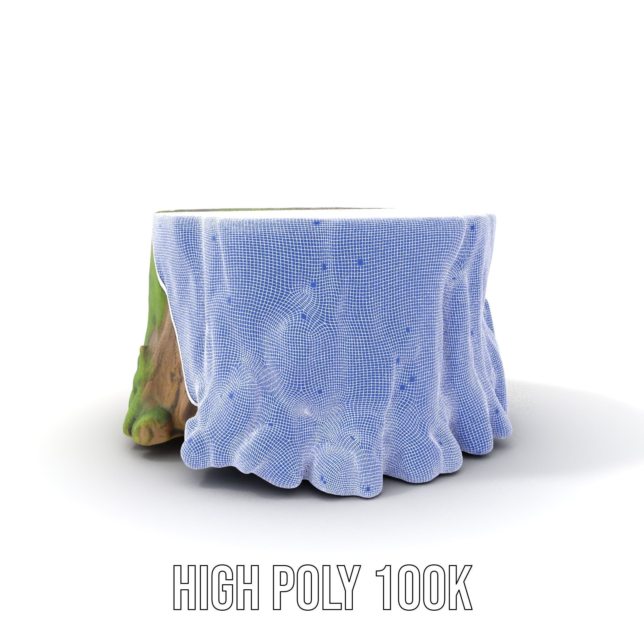 Mossy Tree Stump model pack with realistic textures Low-poly 3D model_4