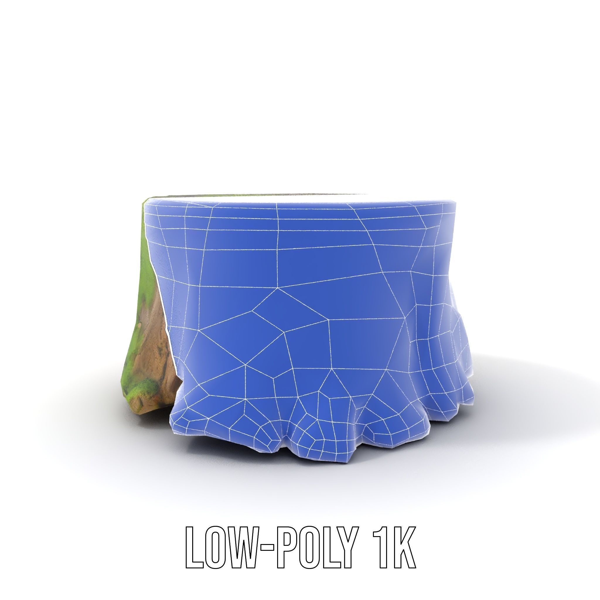 Mossy Tree Stump model pack with realistic textures Low-poly 3D model_22