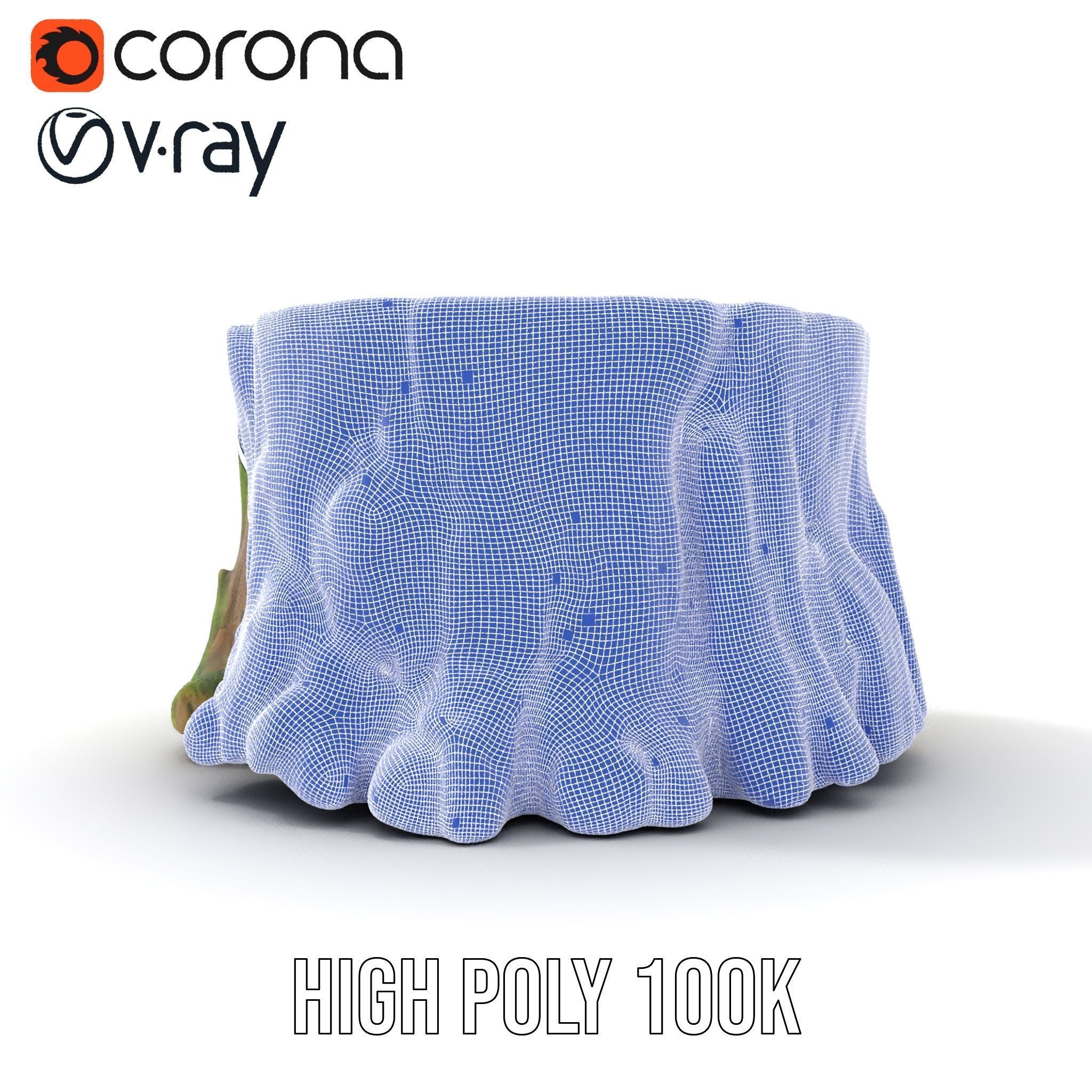 Mossy Tree Stump model pack with realistic textures Low-poly 3D model_33