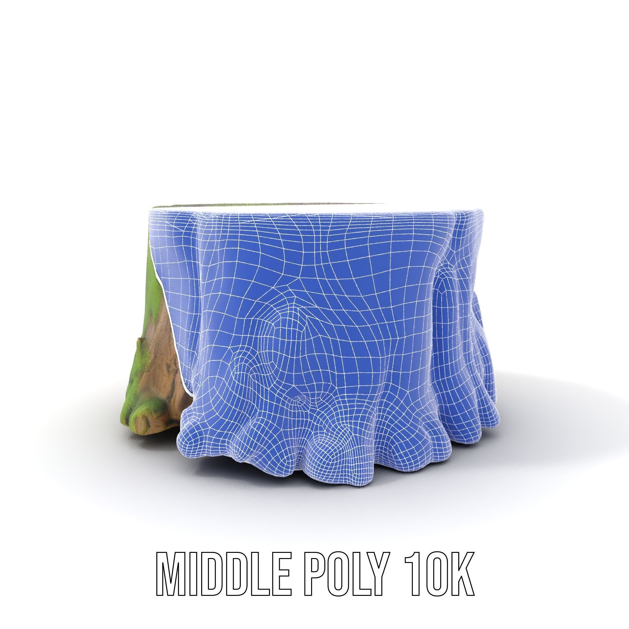 Mossy Tree Stump model pack with realistic textures Low-poly 3D model_21