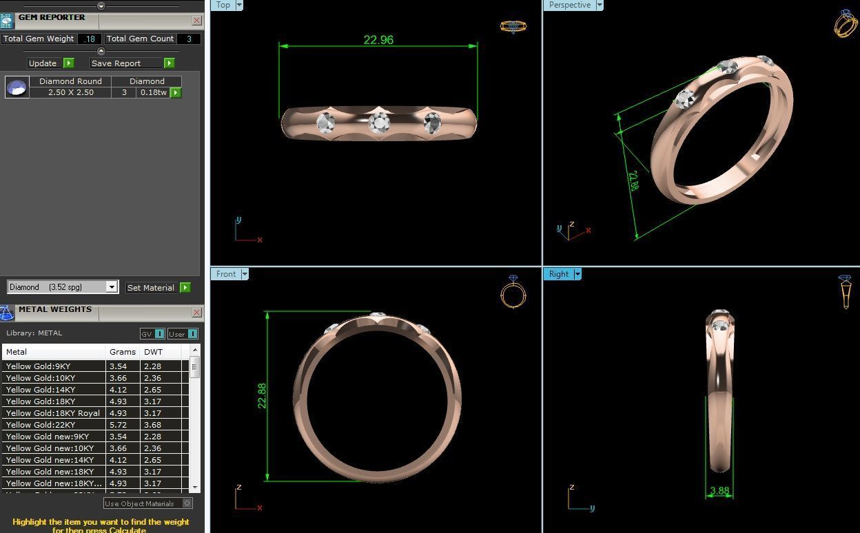 Women Ring  Render 3dm STL OBJ FBX MTLDetails 3D print model_12
