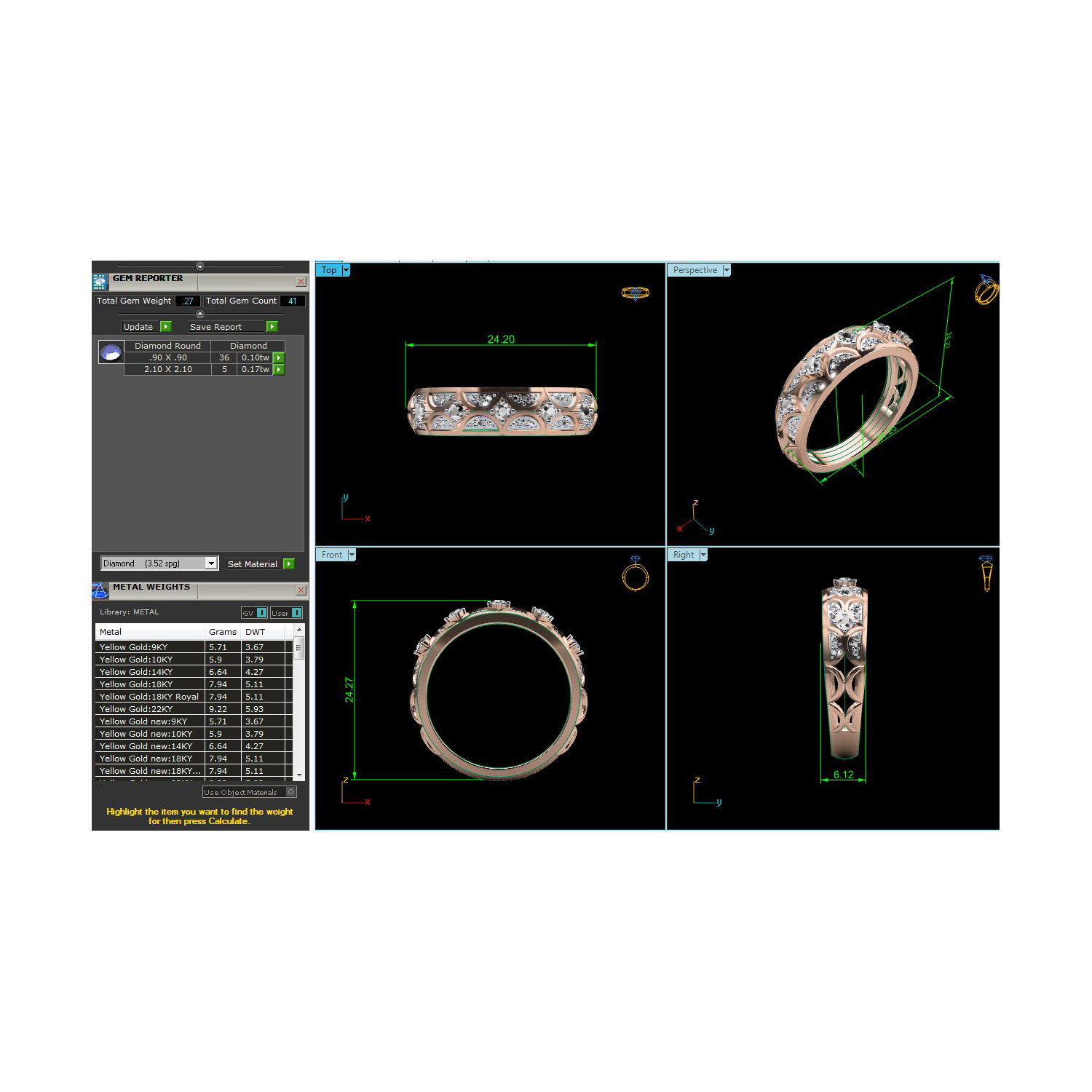 Women Ring Render 3dm STL OBJ FBX MTLDetails 3D print model_24