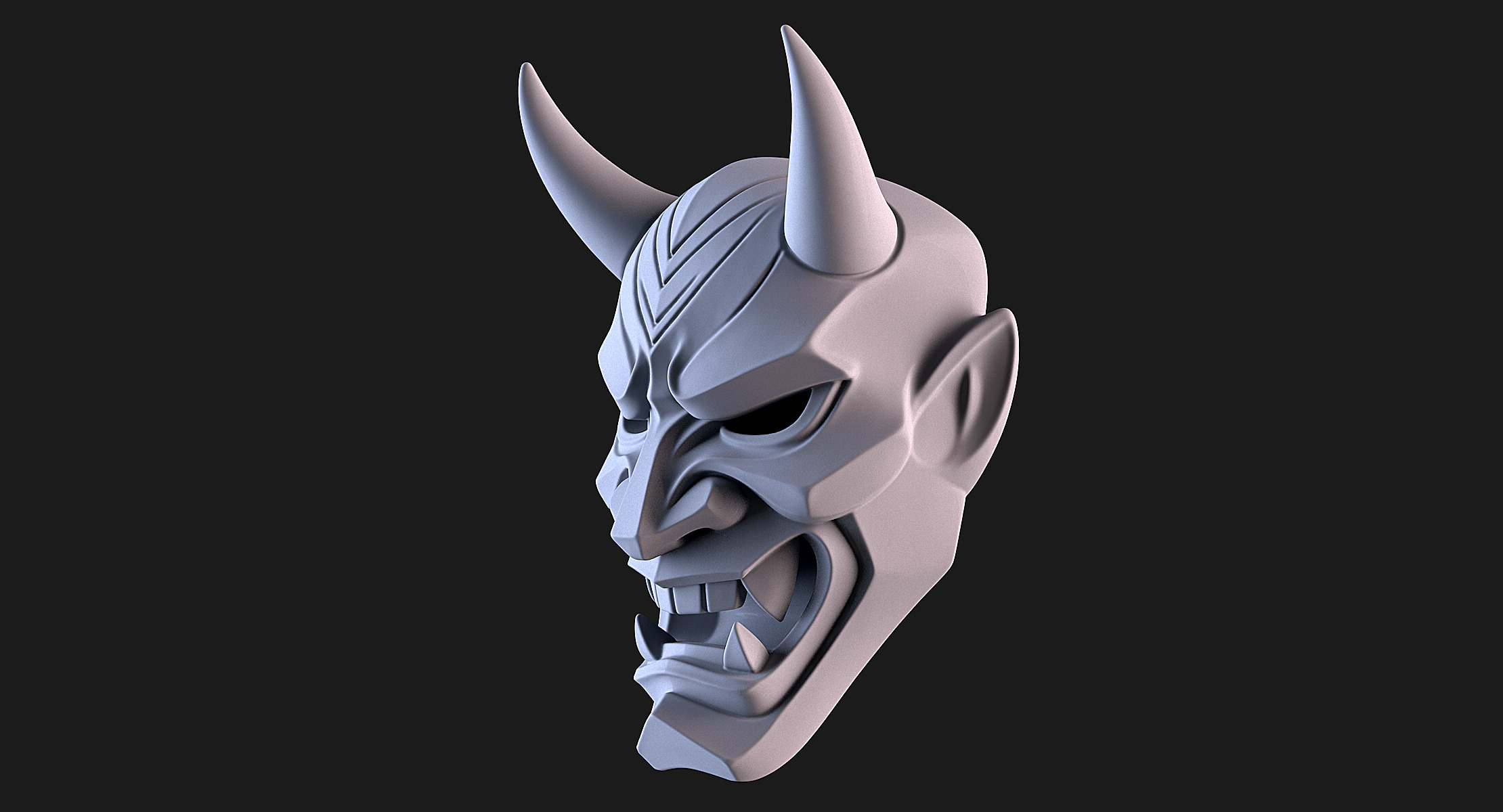 Hannya Mask 3D print model_8
