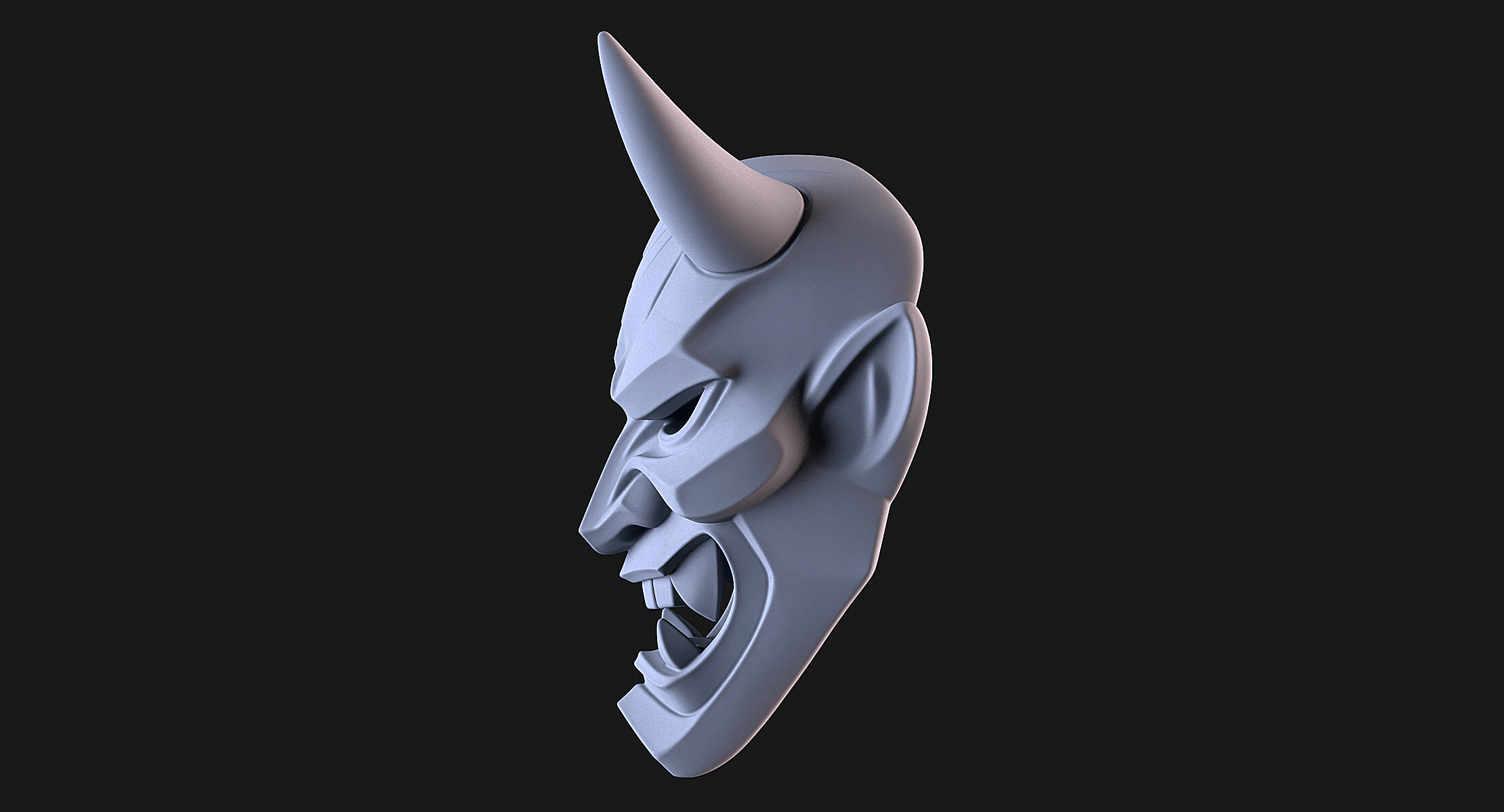 Hannya Mask 3D print model_7