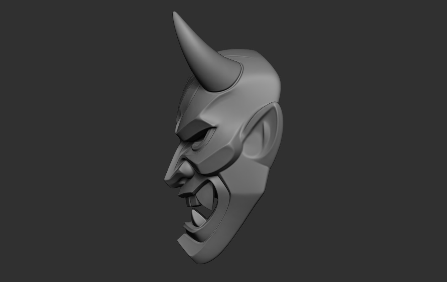 Hannya Mask 3D print model_13