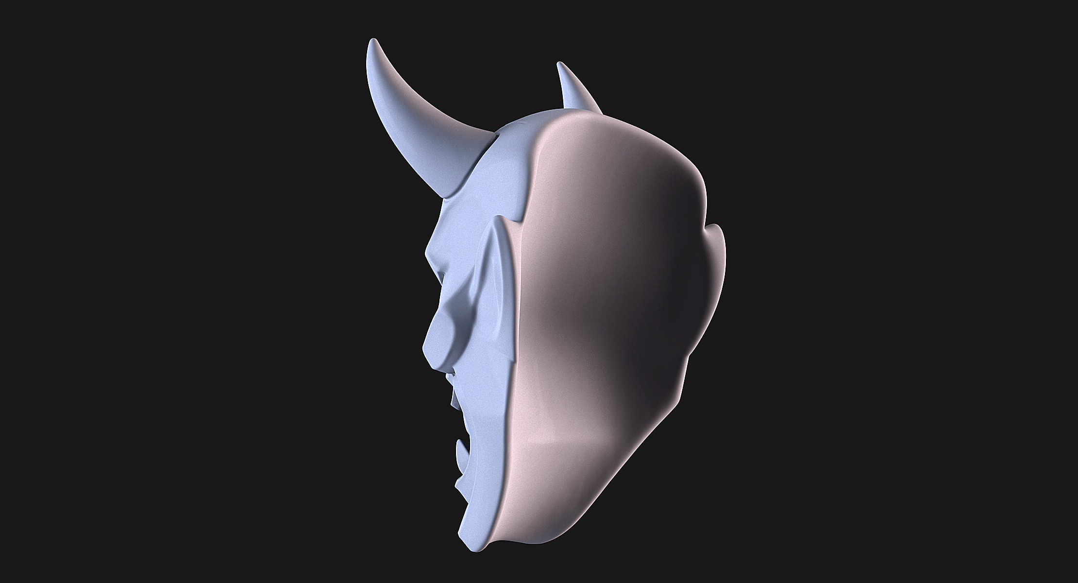 Hannya Mask 3D print model_6