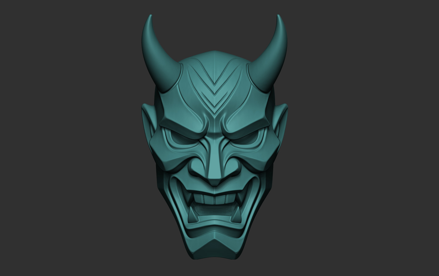 Hannya Mask 3D print model_14