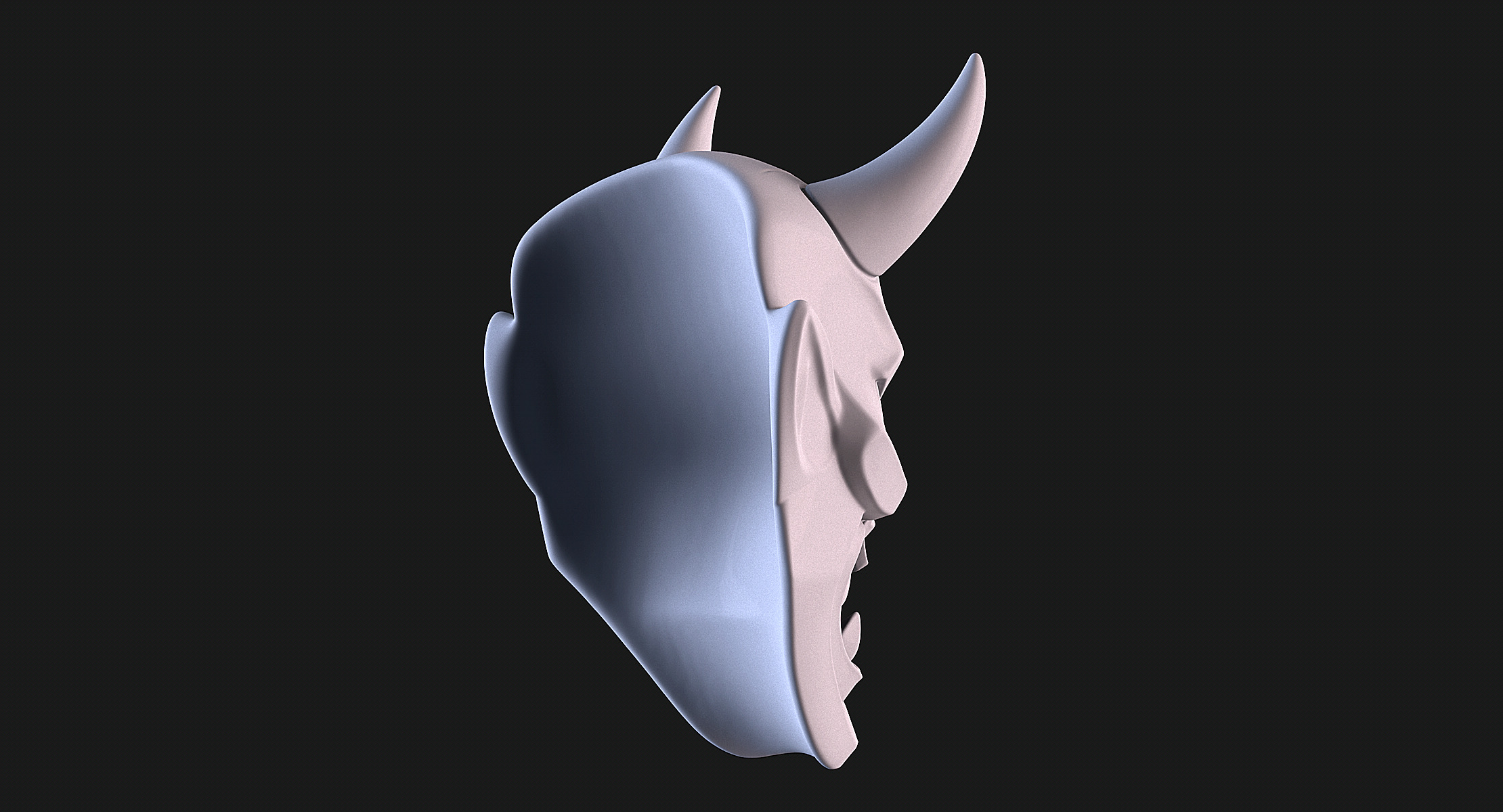 Hannya Mask 3D print model_4