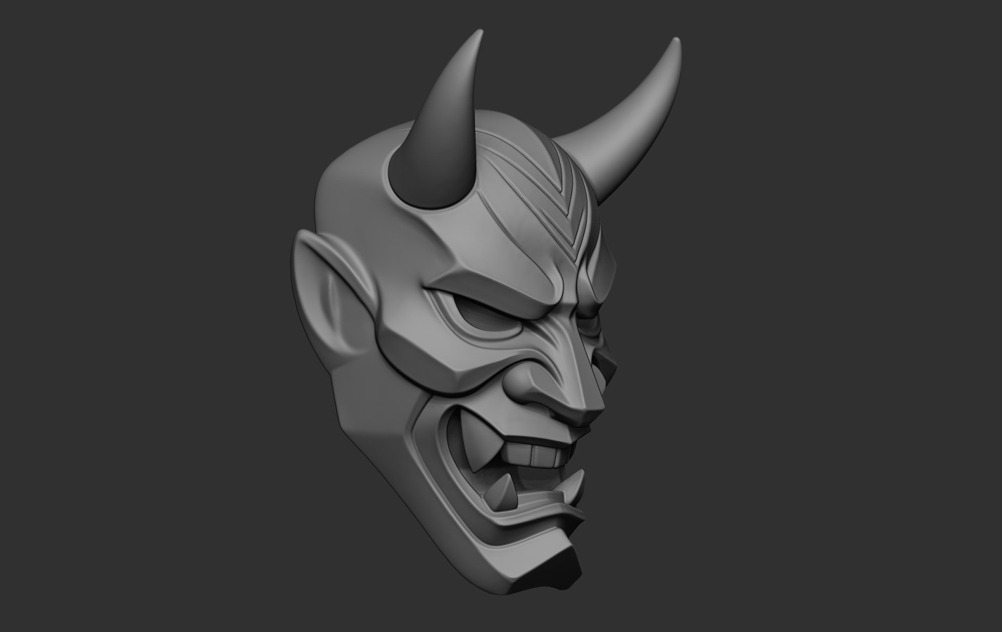 Hannya Mask 3D print model_10