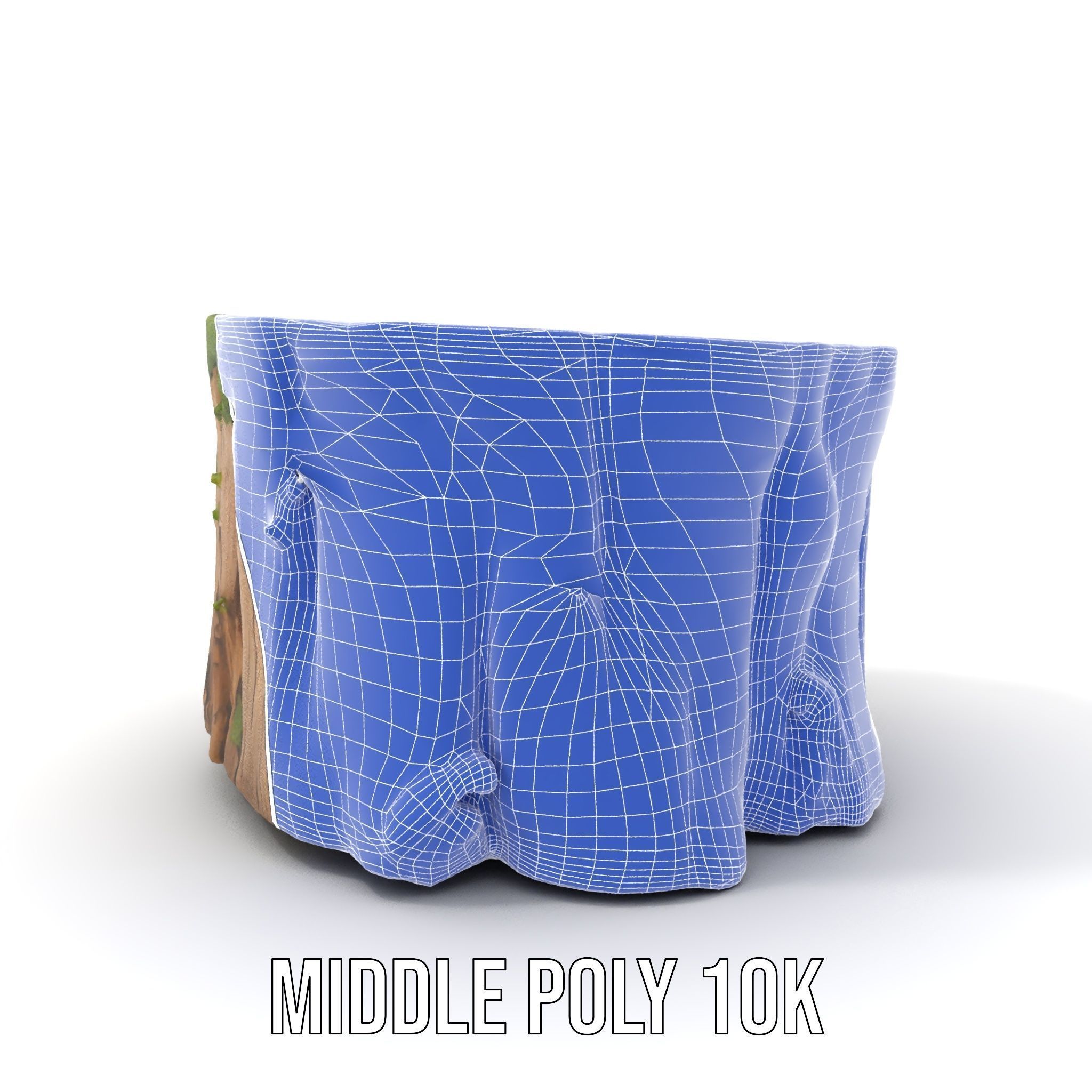 Mossy Tree Stump Model Pack Low-poly 3D model_19