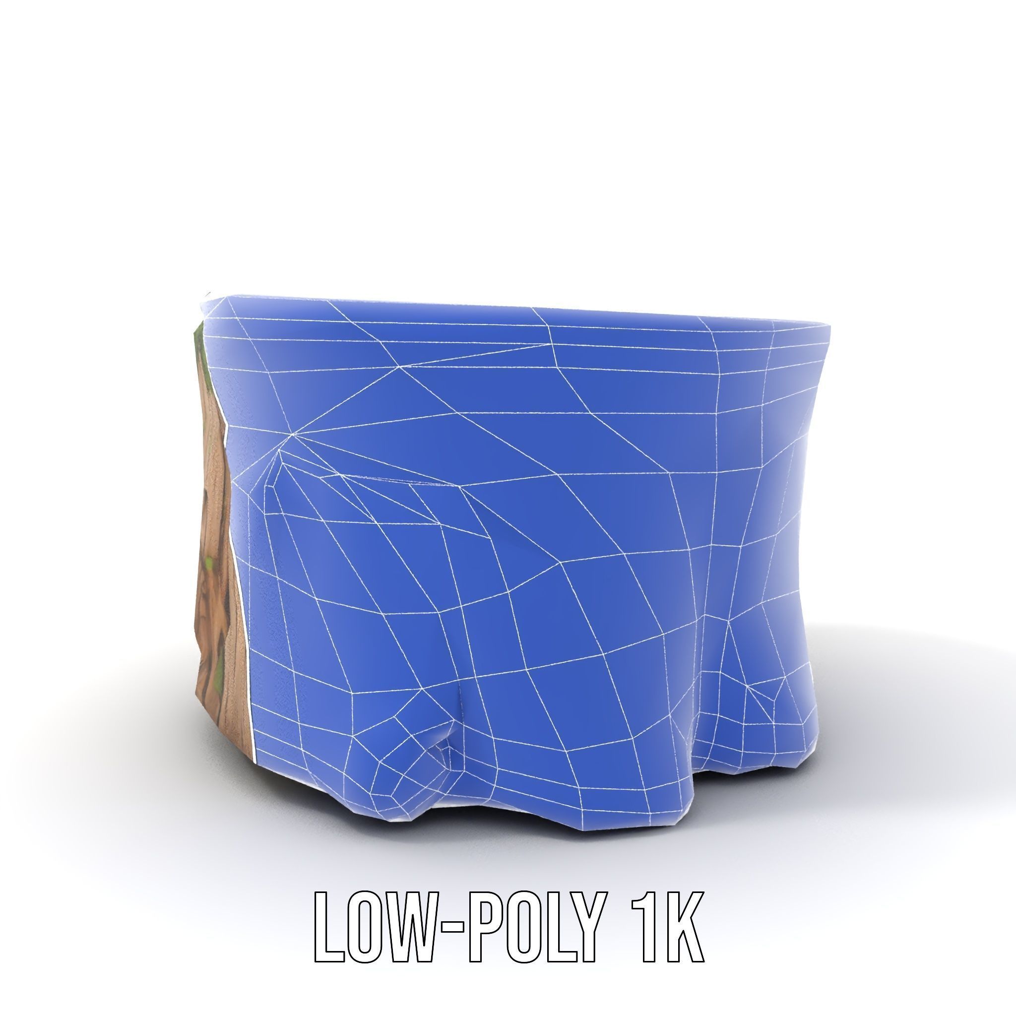 Mossy Tree Stump Model Pack Low-poly 3D model_30
