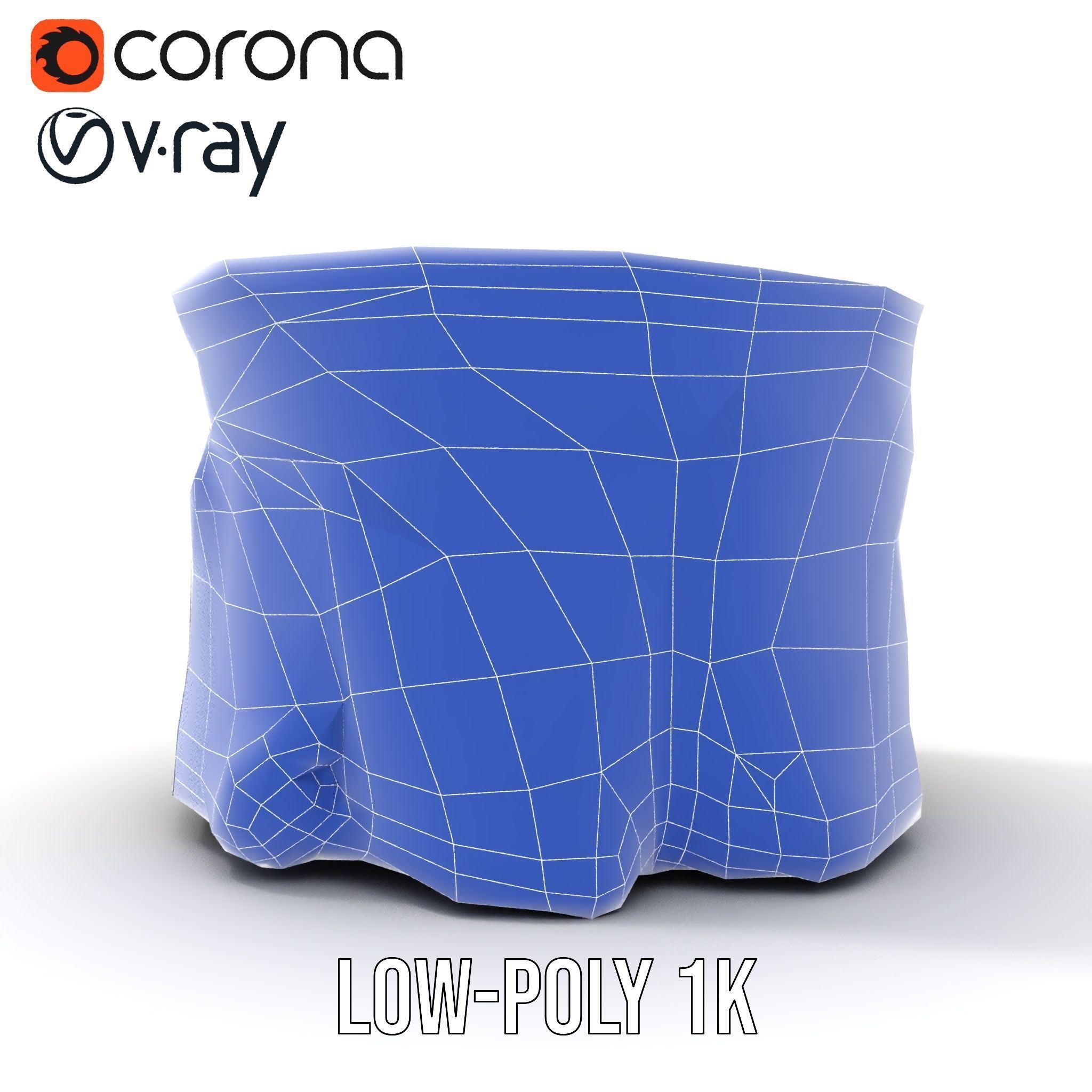 Mossy Tree Stump Model Pack Low-poly 3D model_17