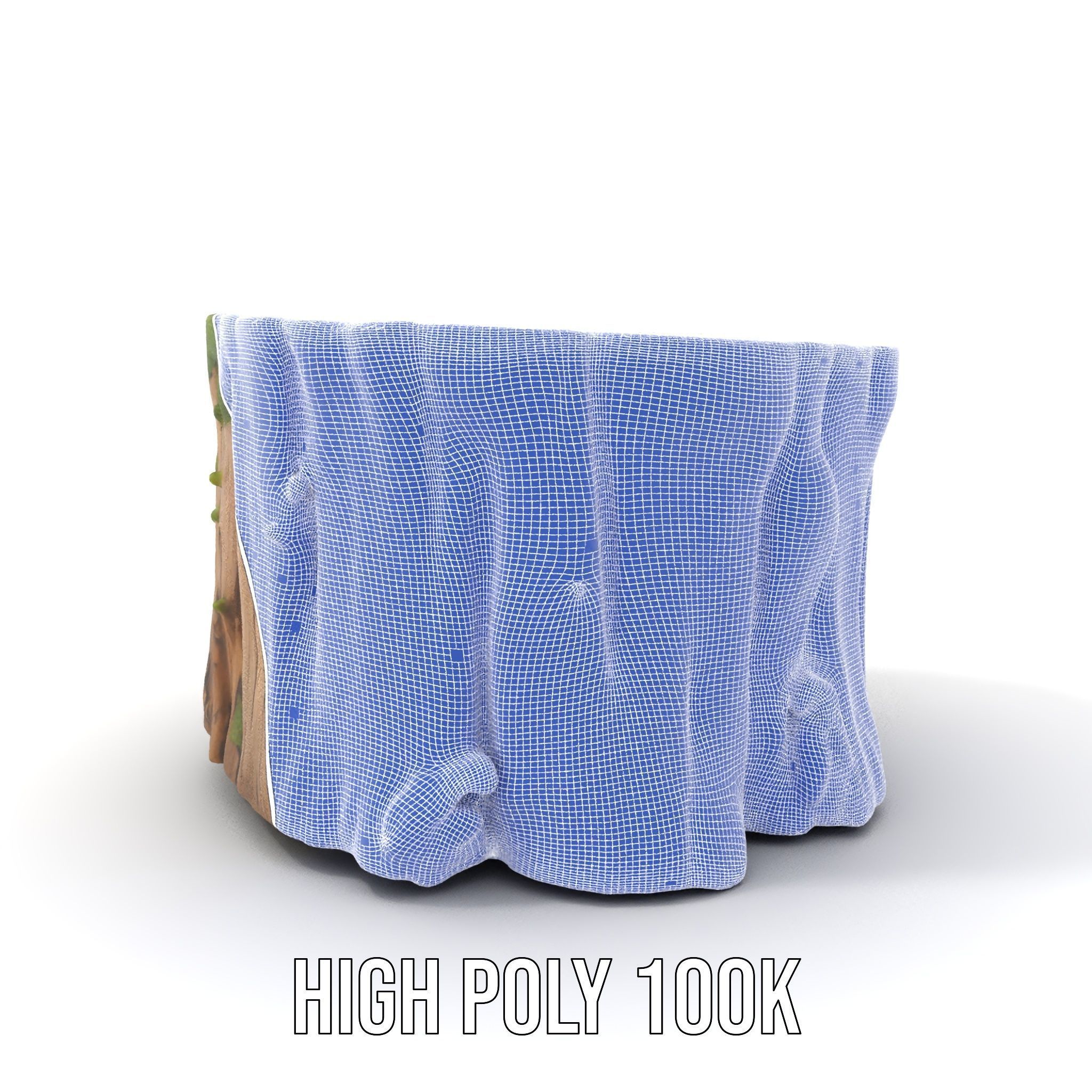 Mossy Tree Stump Model Pack Low-poly 3D model_4