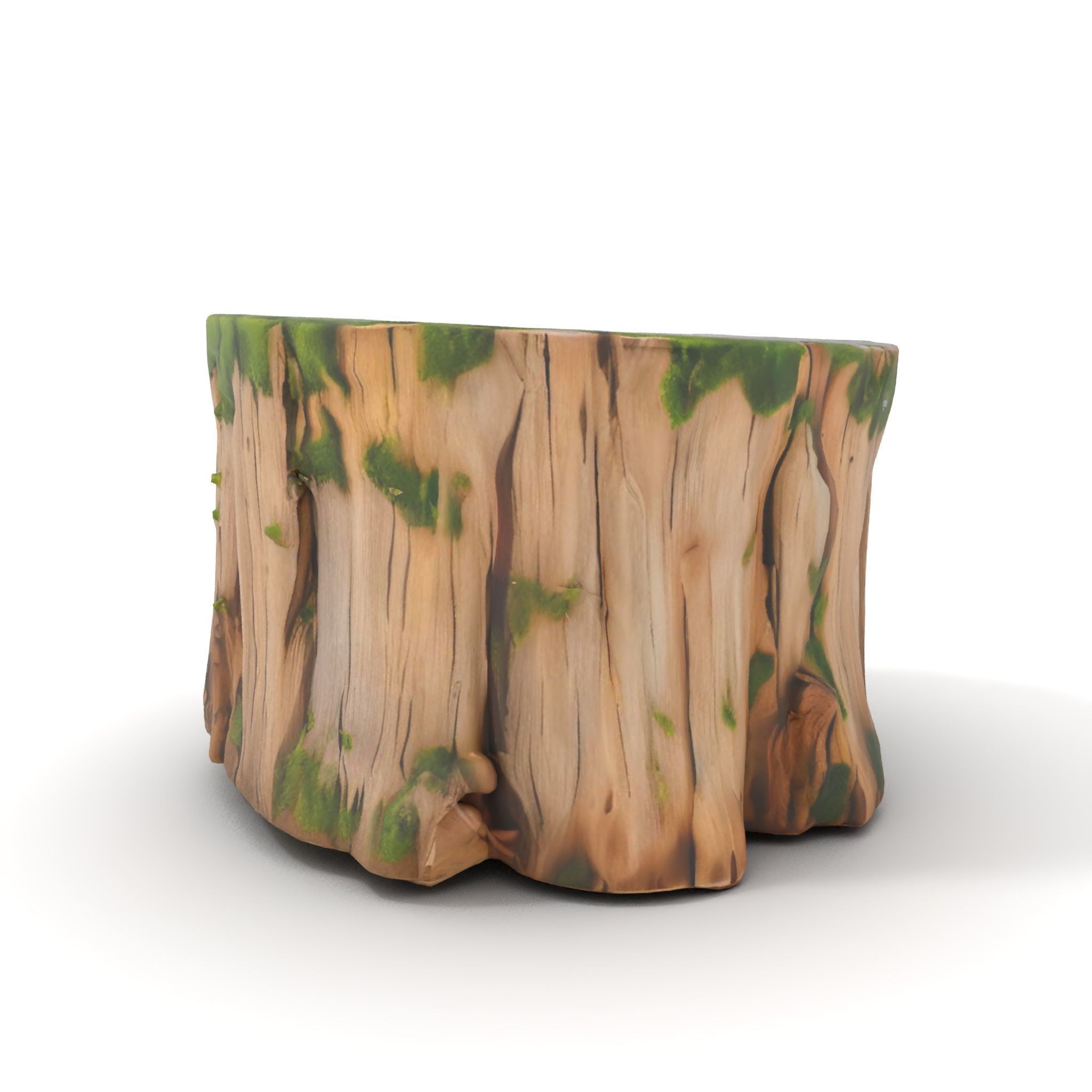 Mossy Tree Stump Model Pack Low-poly 3D model_5