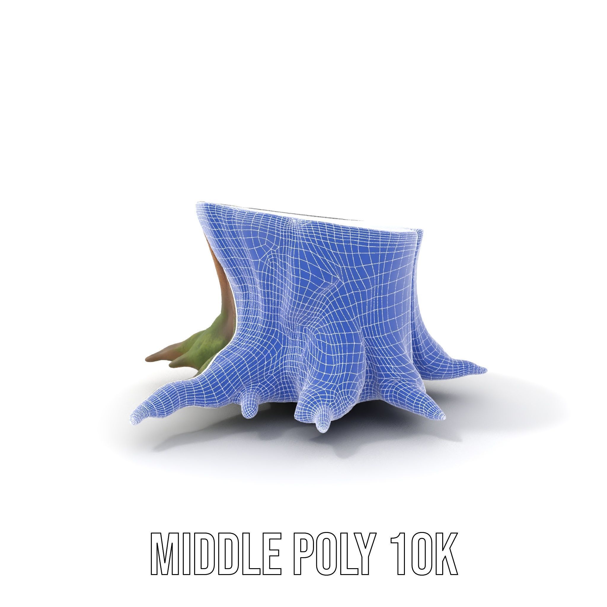 Wooden Tree Stump with Moss Model Pack Low-poly 3D model_13