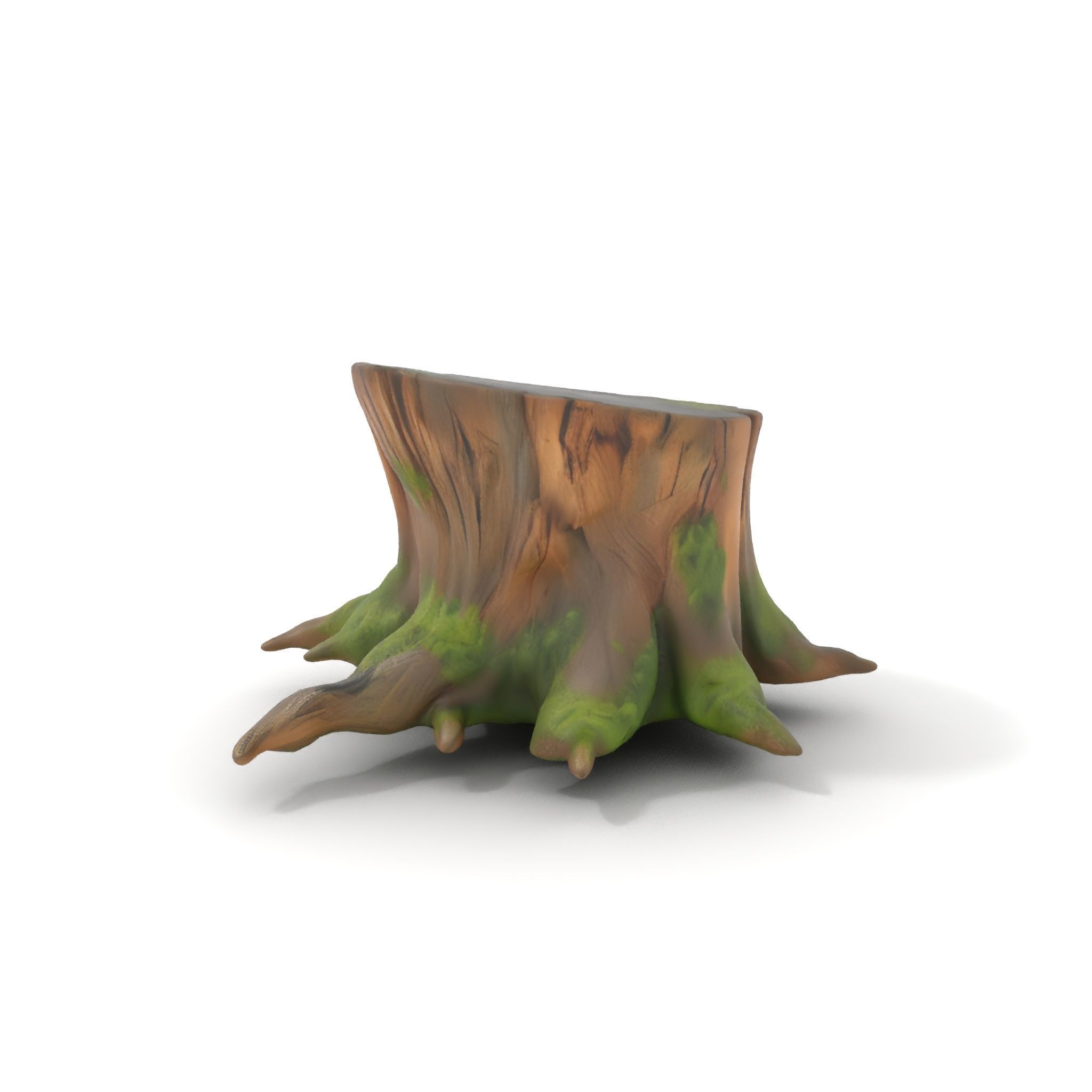 Wooden Tree Stump with Moss Model Pack Low-poly 3D model_15