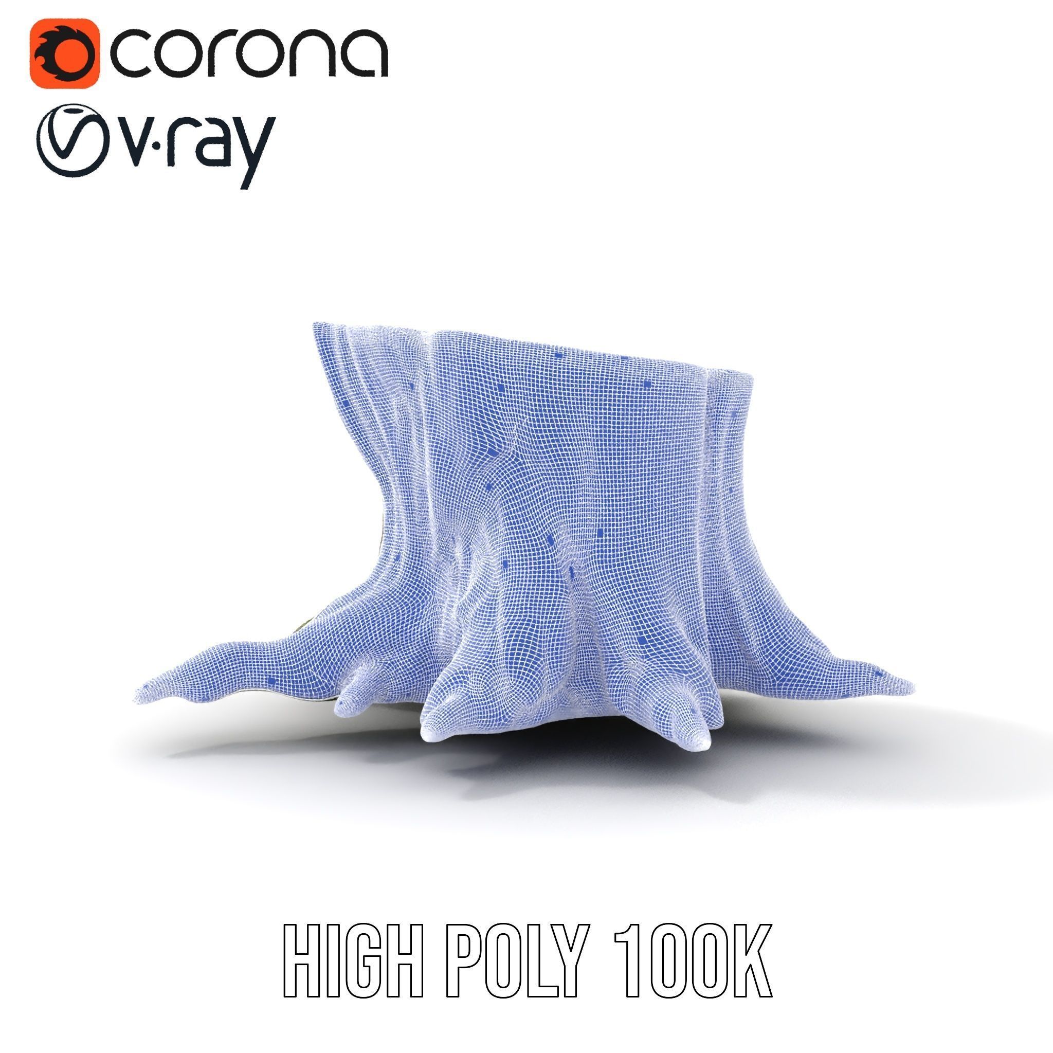 Wooden Tree Stump with Moss Model Pack Low-poly 3D model_32