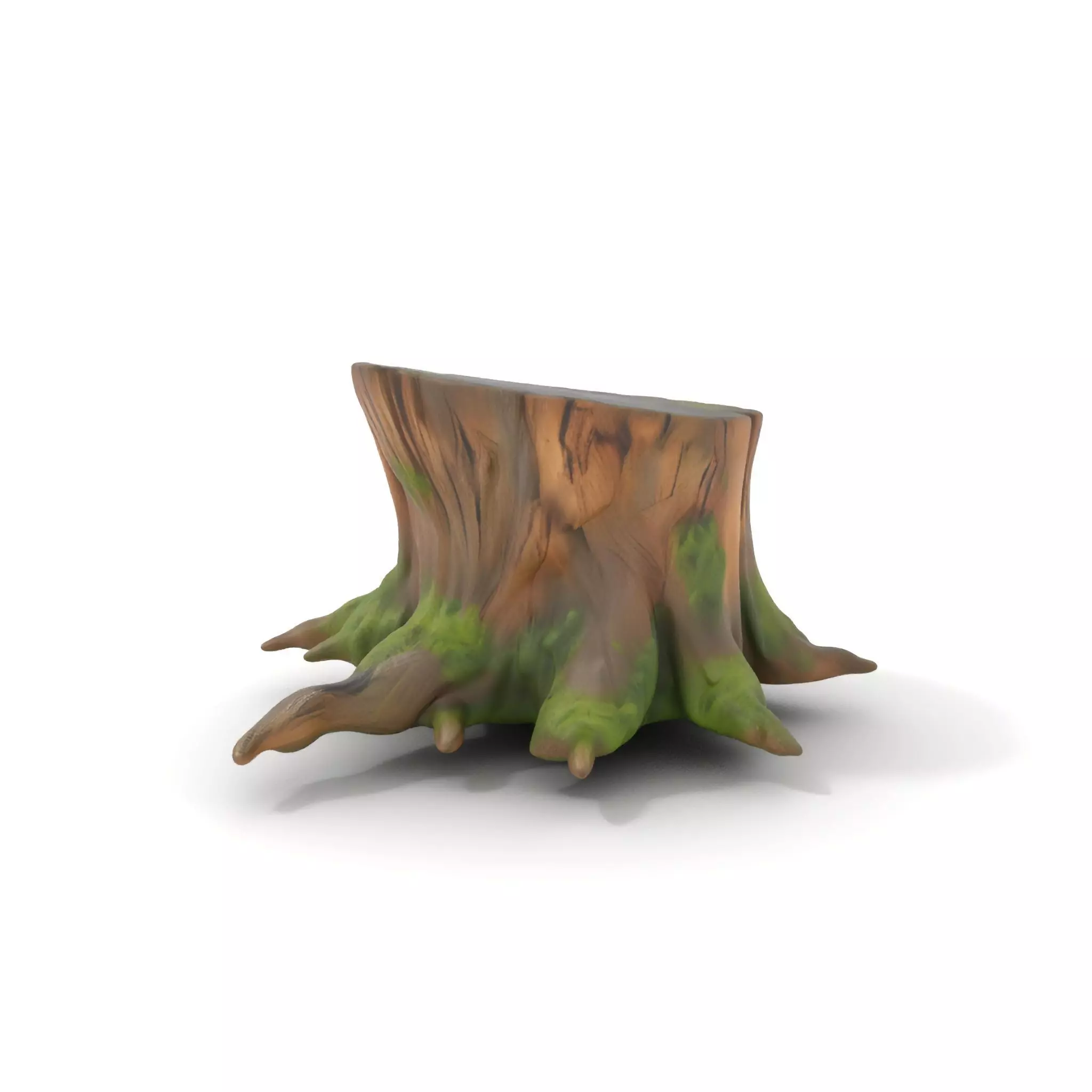 Wooden Tree Stump with Moss Model Pack Low-poly 3D model_0