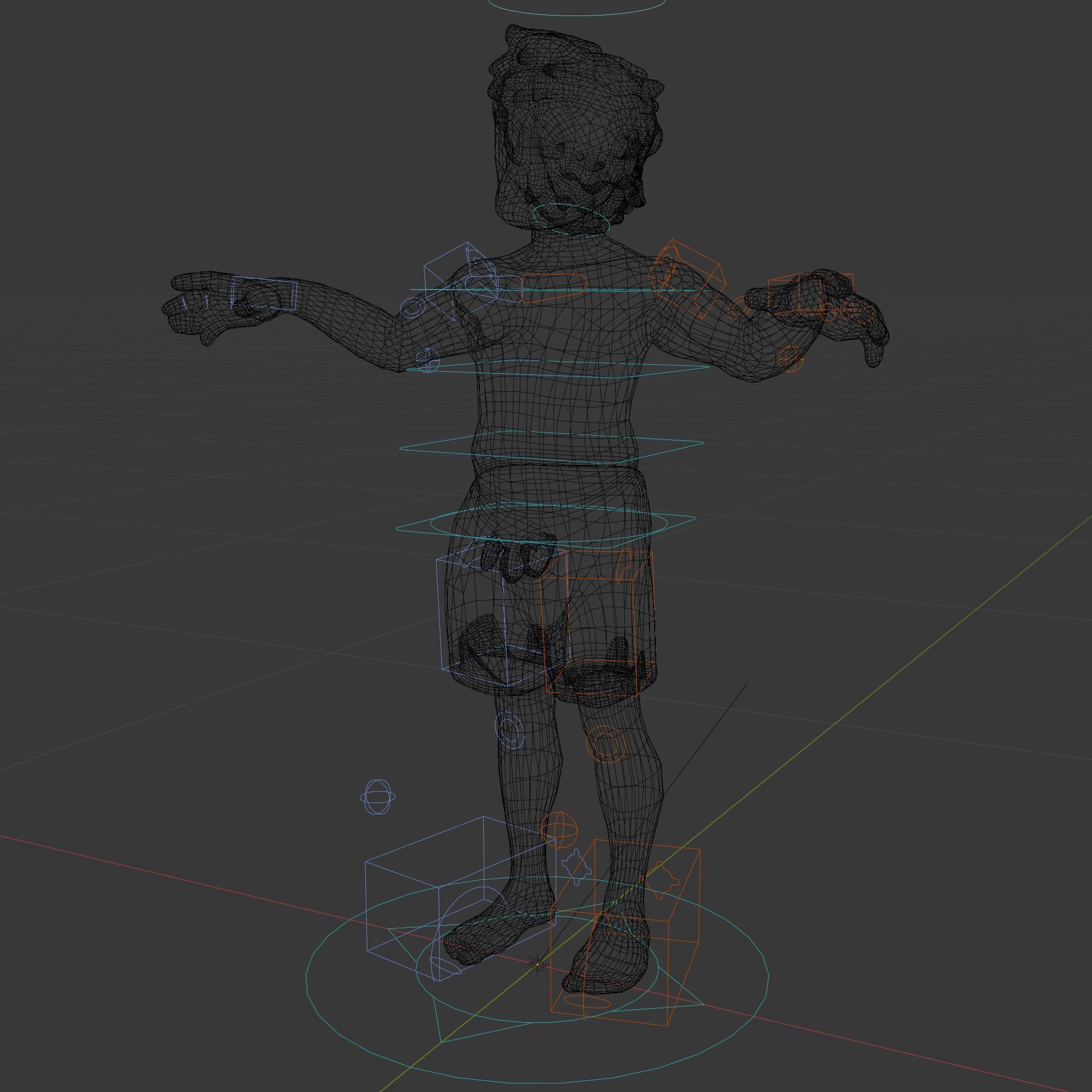 Beach Guy Rigged and Animated D Character Model Low-poly 3D model_5