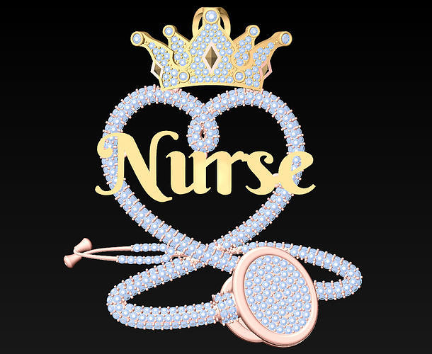 Nurse Pendant - Stethoscope Pendant - N716512 3D print model