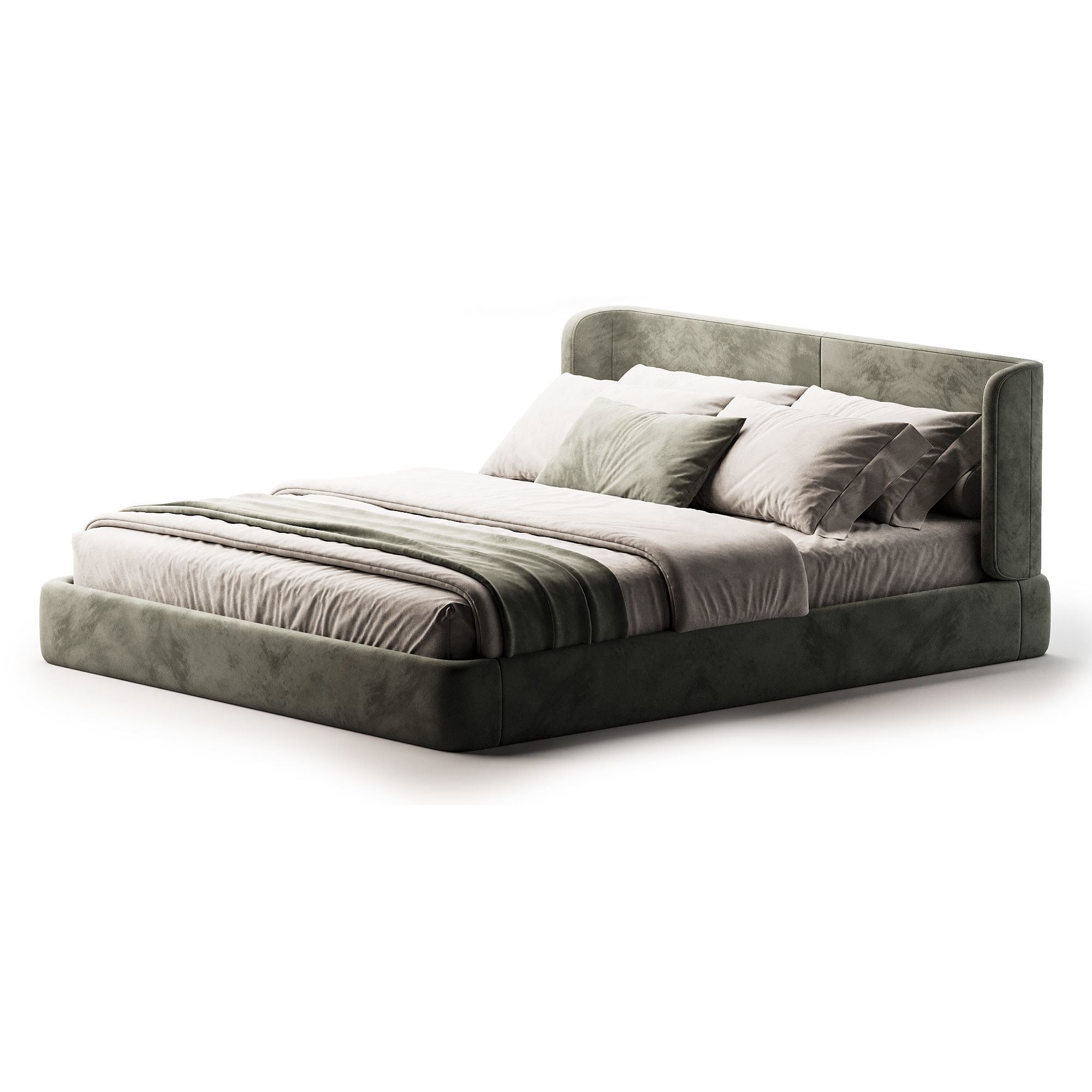 Simple Bed 3D model_3