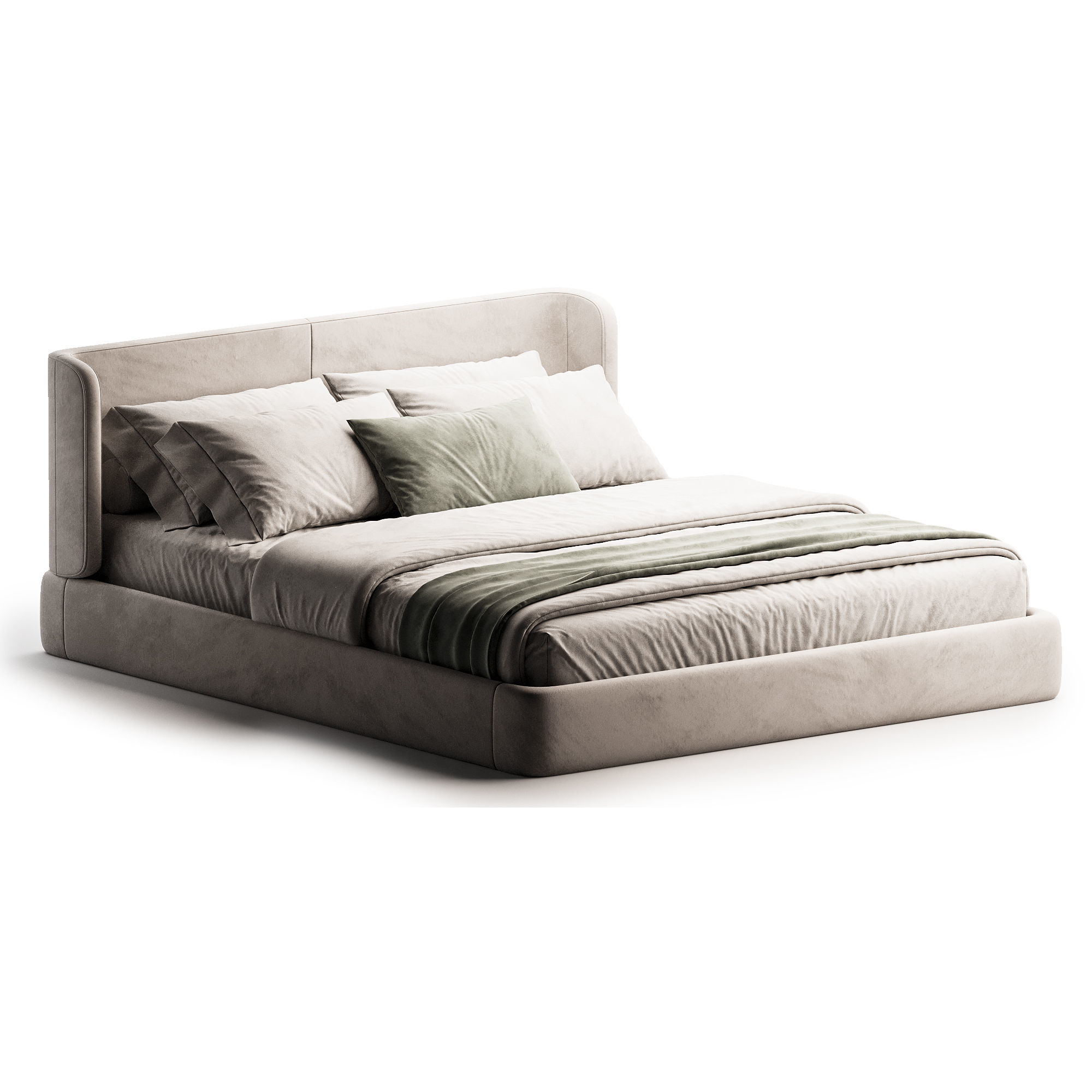 Simple Bed 3D model_1