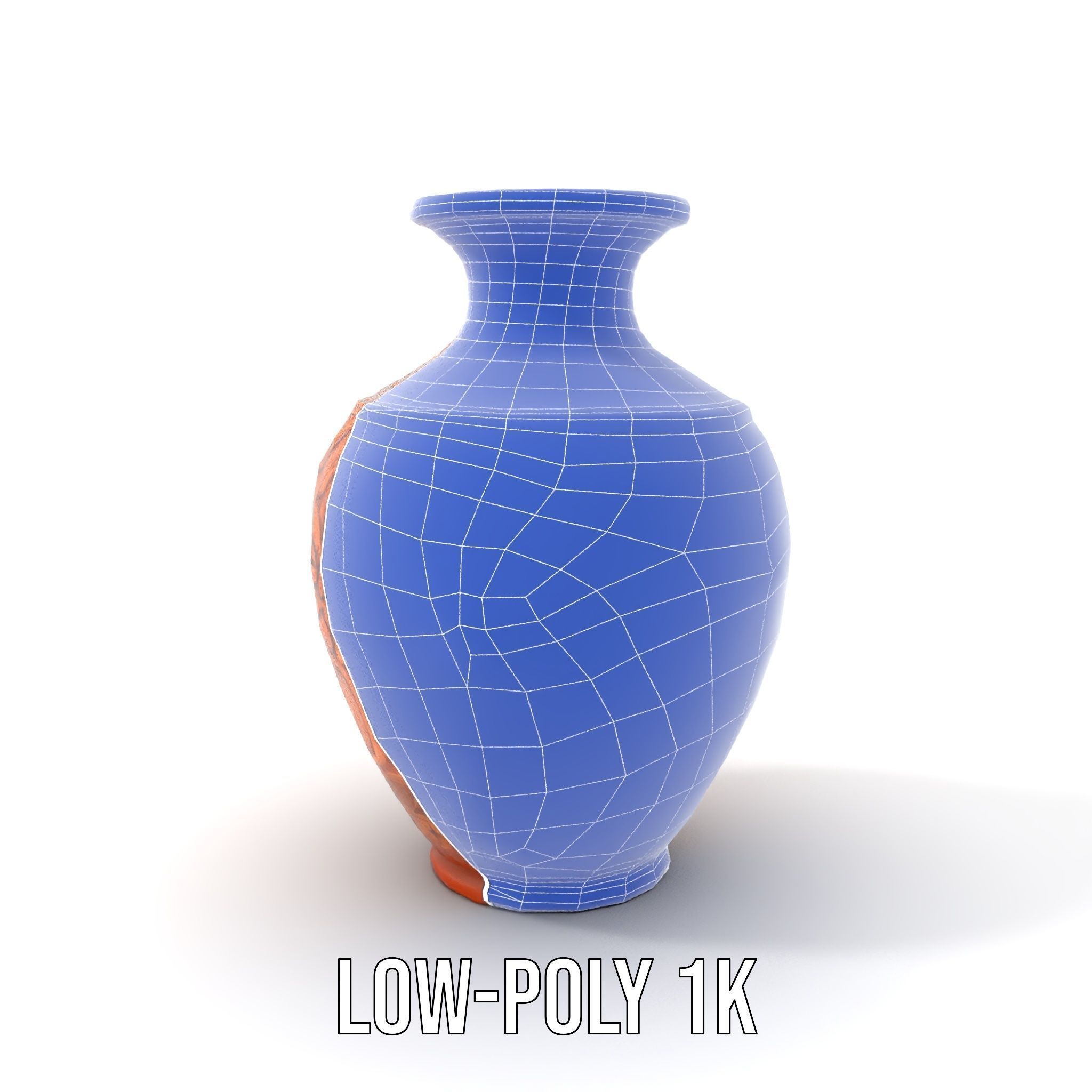 Ornate Terracotta Vase Model Pack Low-poly 3D model_17