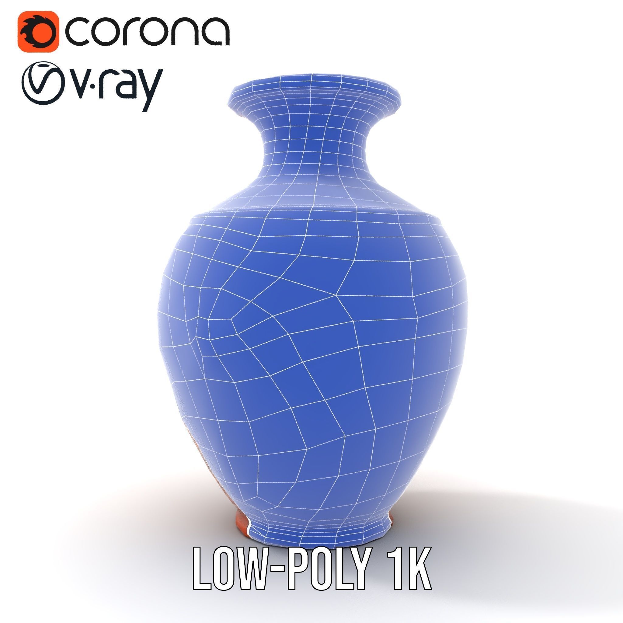 Ornate Terracotta Vase Model Pack Low-poly 3D model_31
