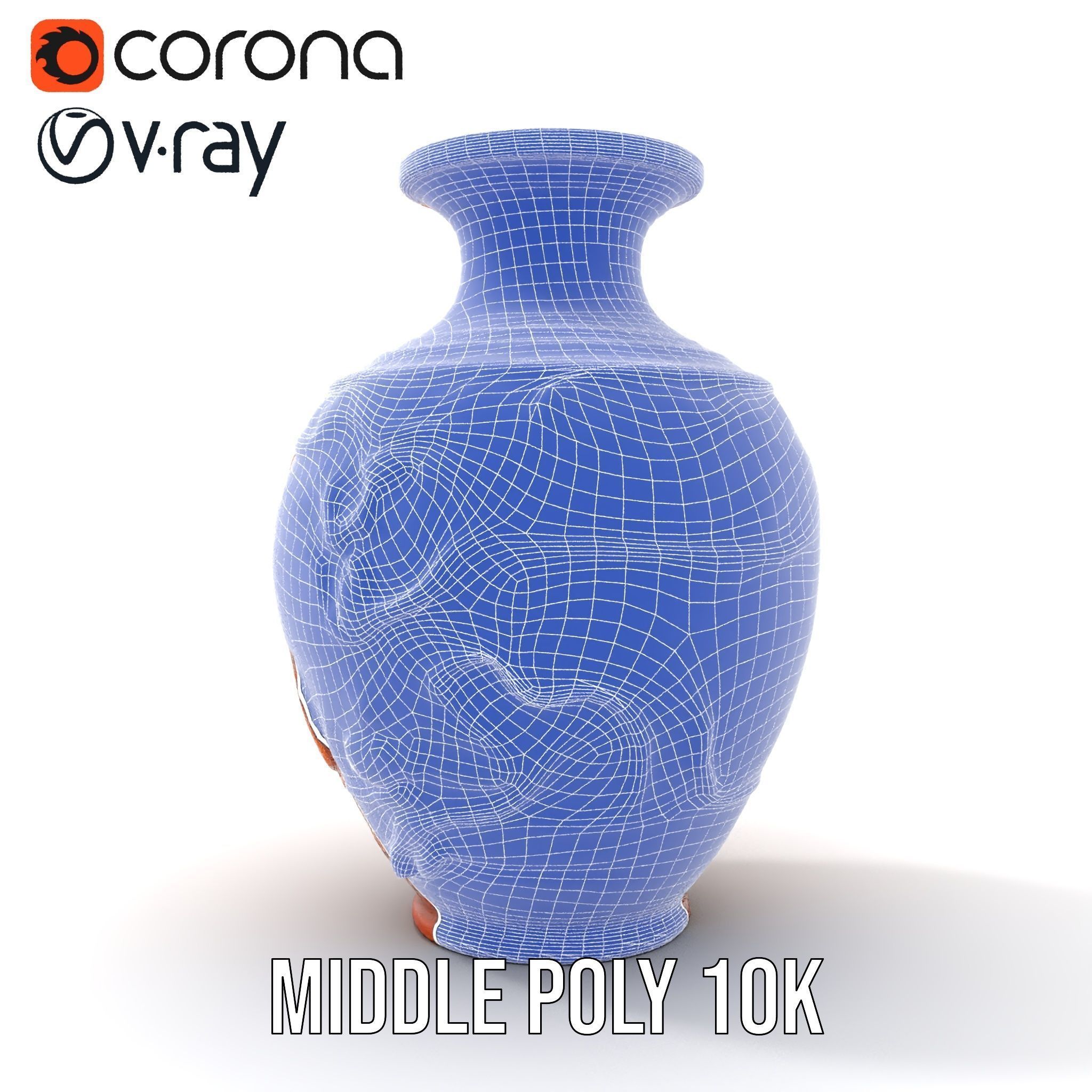 Ornate Terracotta Vase Model Pack Low-poly 3D model_21