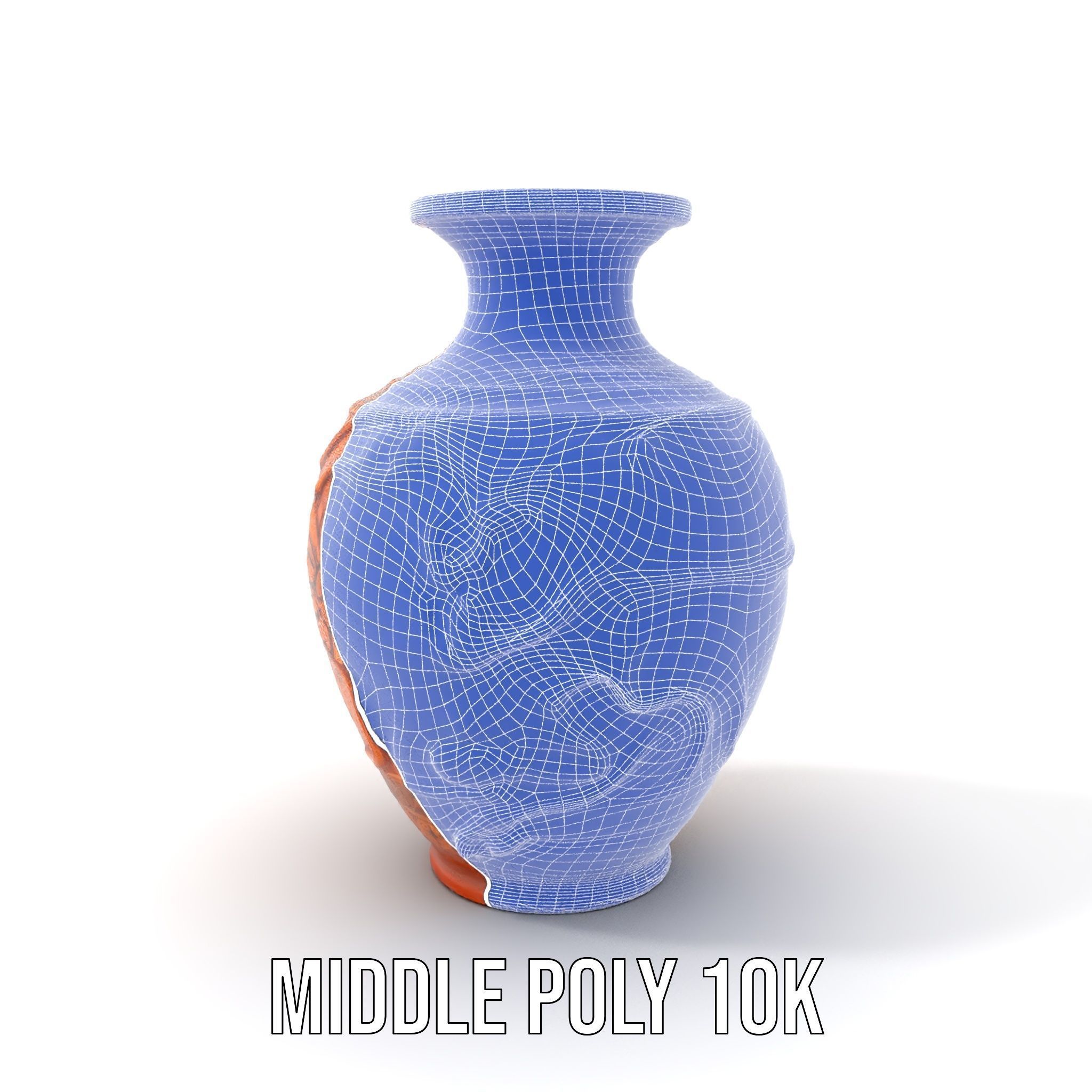 Ornate Terracotta Vase Model Pack Low-poly 3D model_13