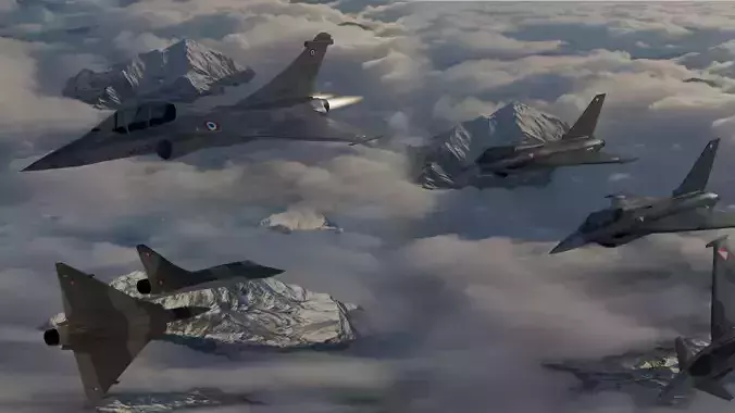 Allied Fighters 3D Model Collection