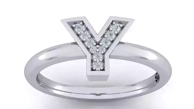 Alphabet ring letter Y