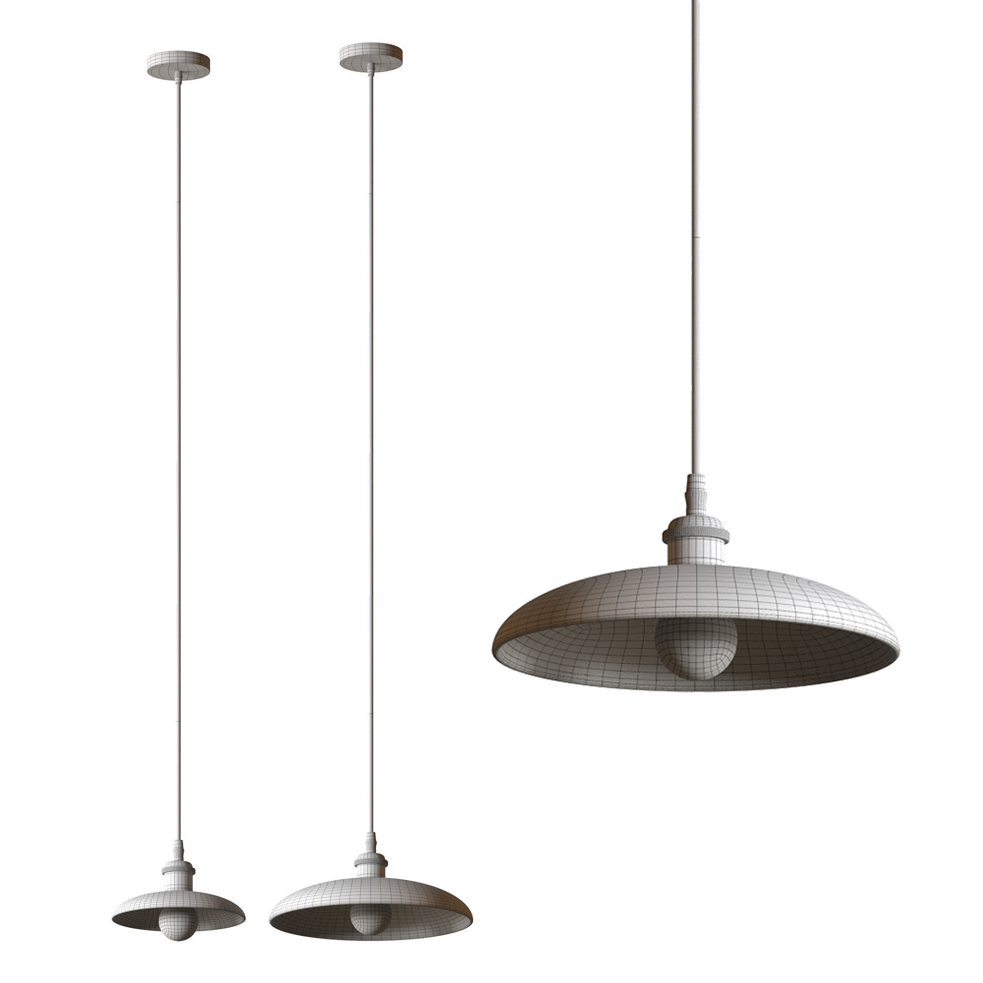 Nordic Wood Chandelier Single Head Bedside Pendant Lamp 3D model_13