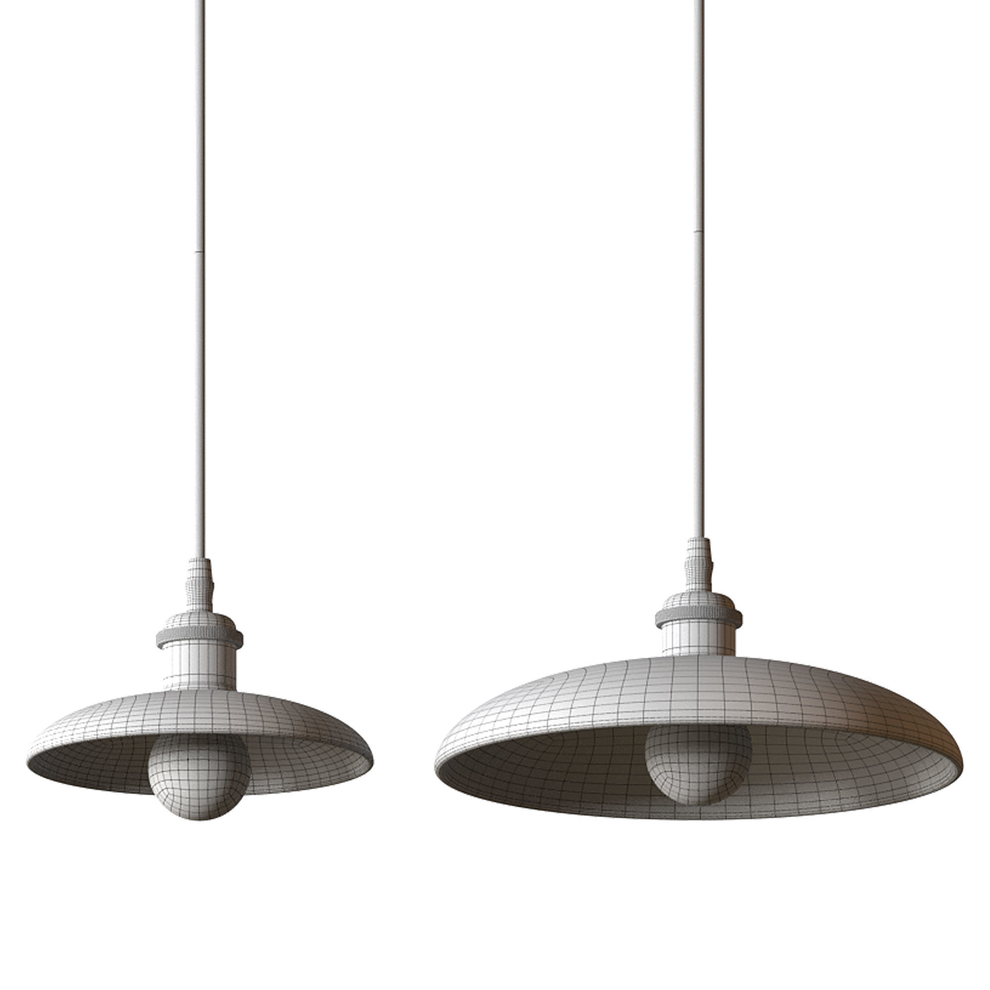 Nordic Wood Chandelier Single Head Bedside Pendant Lamp 3D model_14