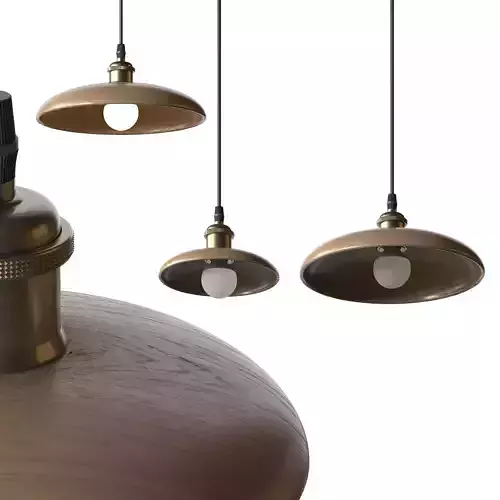 Nordic Wood Chandelier Single Head Bedside Pendant Lamp 3D model